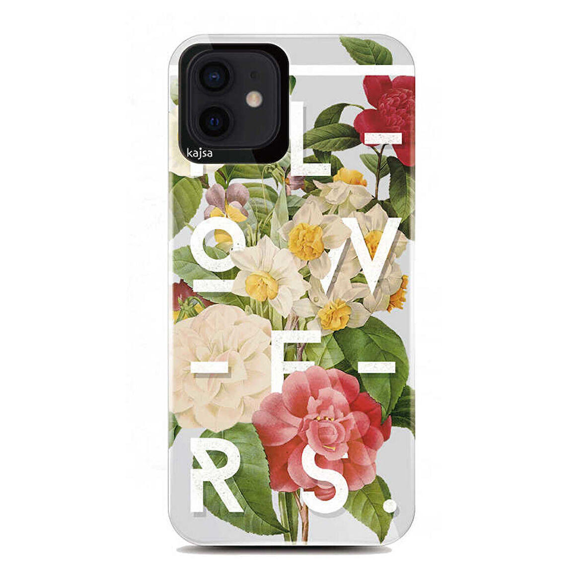Apple iPhone 12 Kılıf Çiçek Desenli Kajsa Floral Kapak