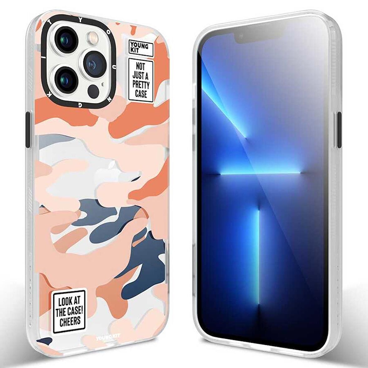 Apple iPhone 13 Pro Kılıf Baskılı Desenli YoungKit Kamuflaj Serisi Kapak