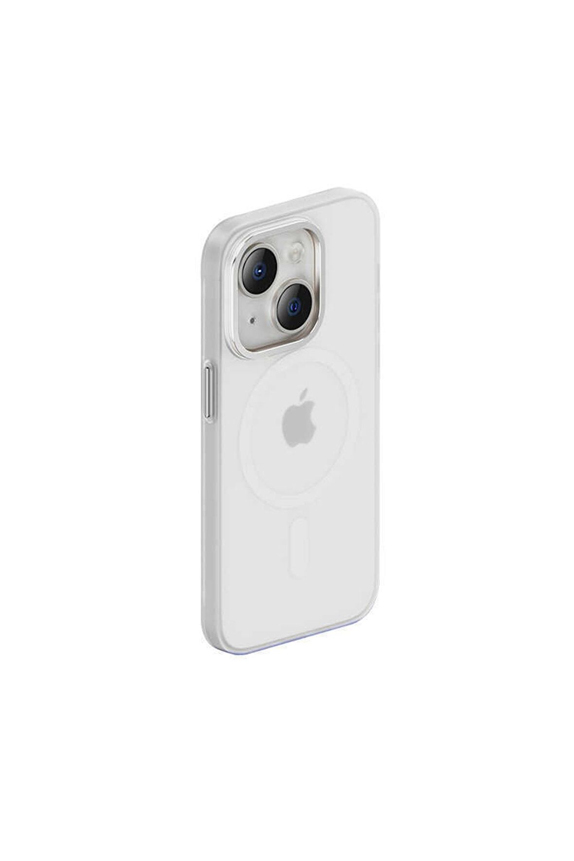 Benks Apple iPhone 14 Uyumlu Kılıf Sararmayan Wireless Şarj Destekli Benks Yeni Seri Magnetik Haze Kapak