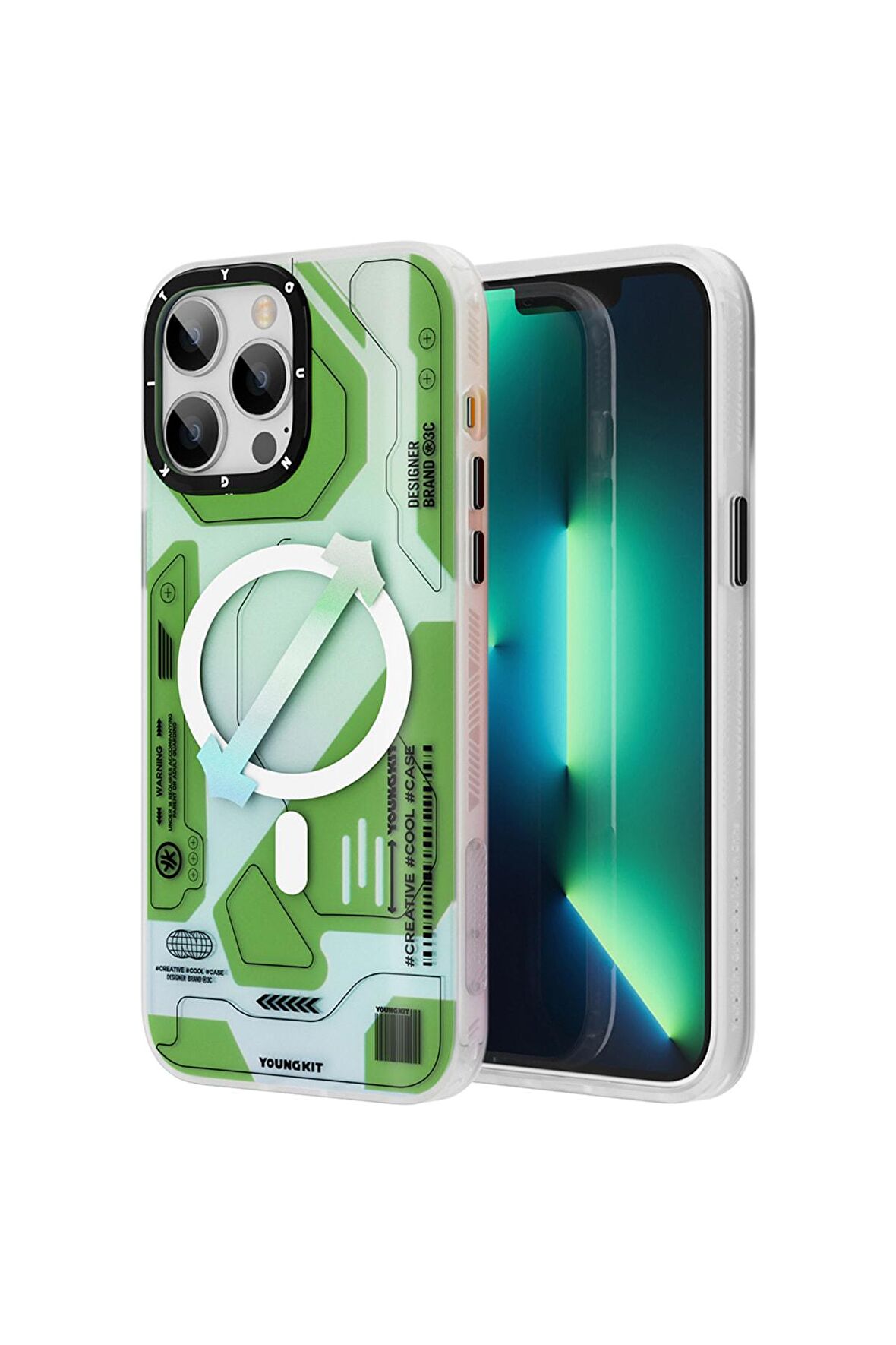 YoungKit iPhone 13 Pro Max Uyumlu Kılıf Magsafe Şarj Özellikli Youngkit Metaverse Serisi Kapak
