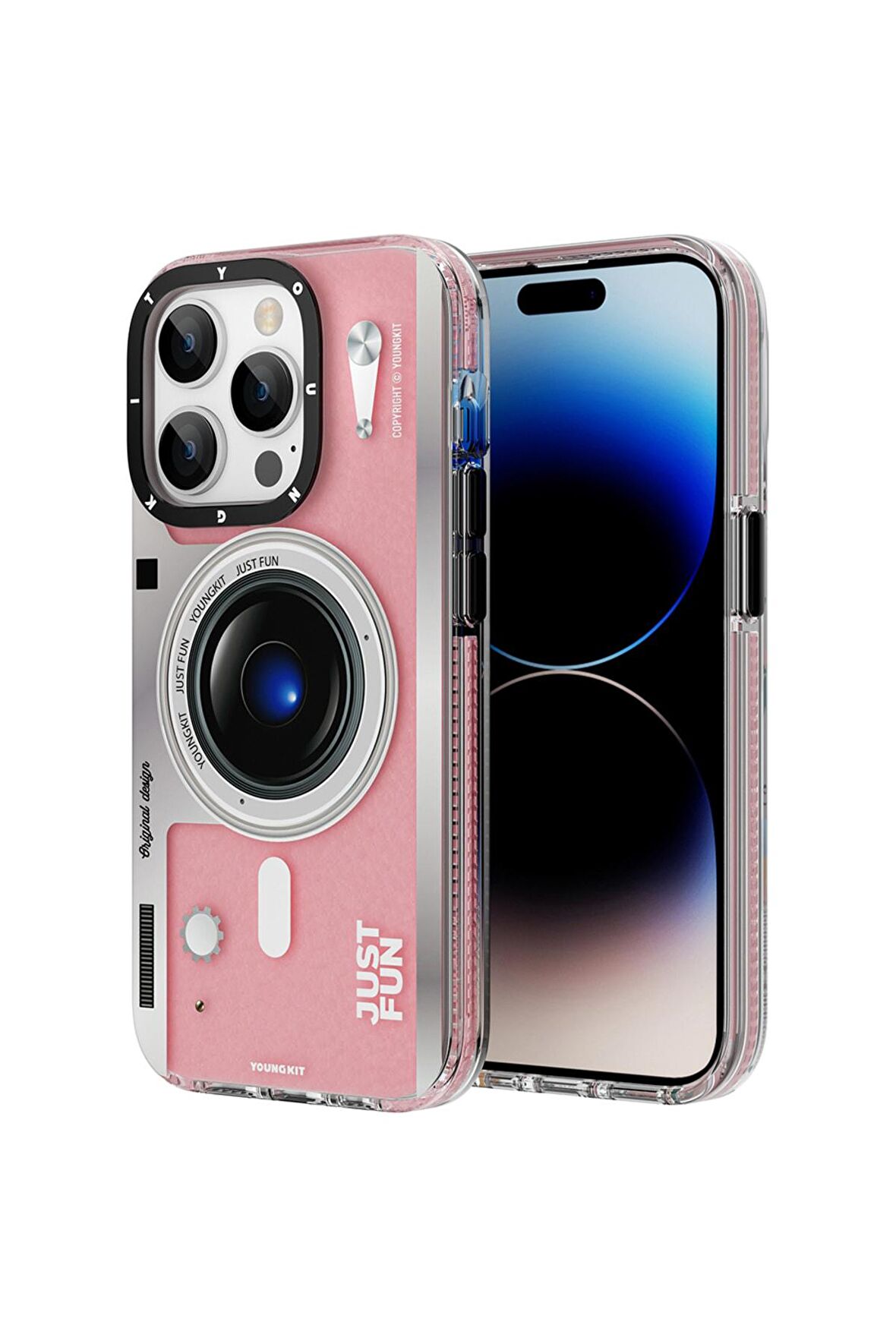 YoungKit iPhone 14 Pro Max Uyumlu Kılıf Magsafe Şarj Özellikli Lens Figürlü Youngkit Art Film Serisi Kapak