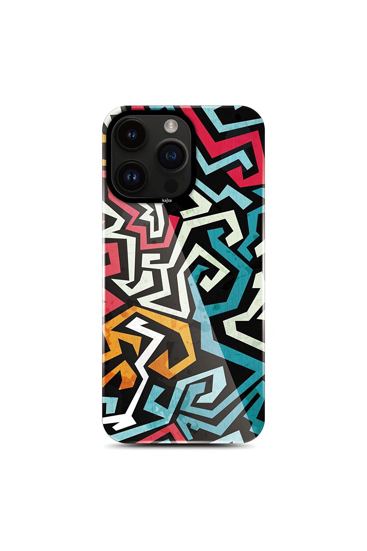Kajsa iPhone 14 Pro Max Uyumlu Kılıf Hd Desenli Kajsa Shield Plus Grafiti Serisi Kapak