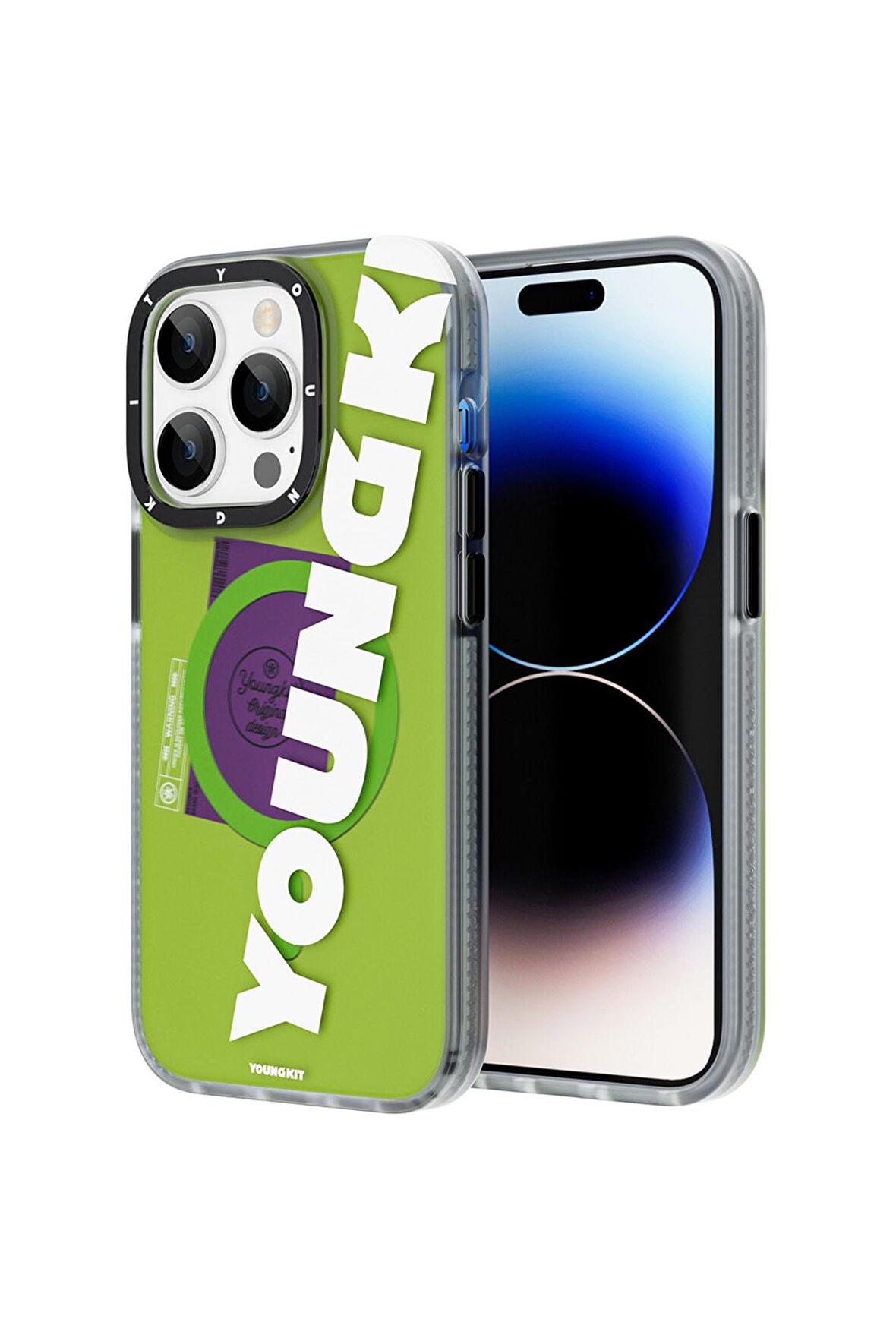 YoungKit iPhone 13 Pro Uyumlu Kılıf Magsafe Şarj Özellikli Youngkit Binfen Serisi Yazı Temalı Kapak