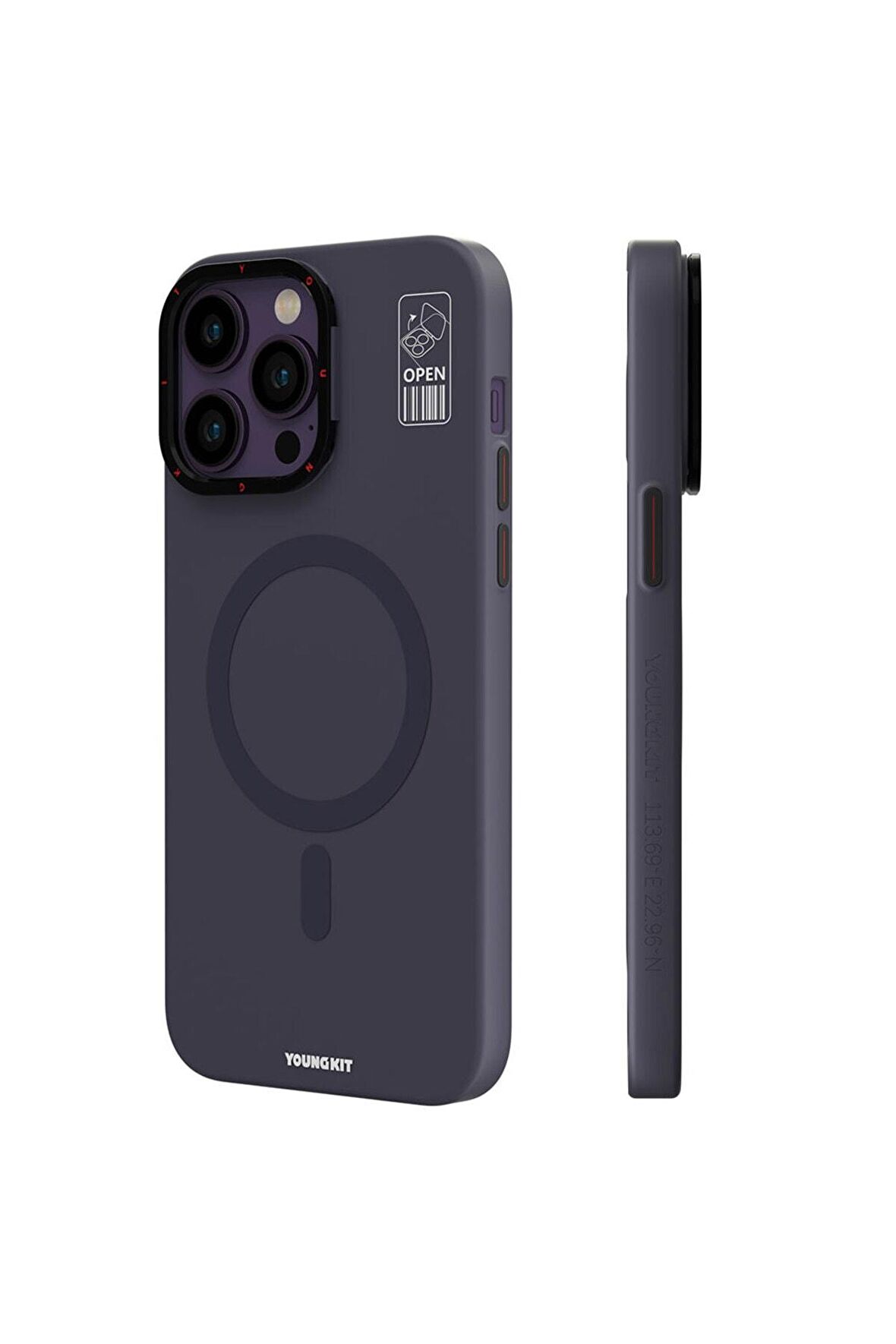 iPhone 14 Pro Uyumlu Kılıf Magsafe Şarj Özellikli Standlı Youngkit Hermit Bracket Serisi Kapak
