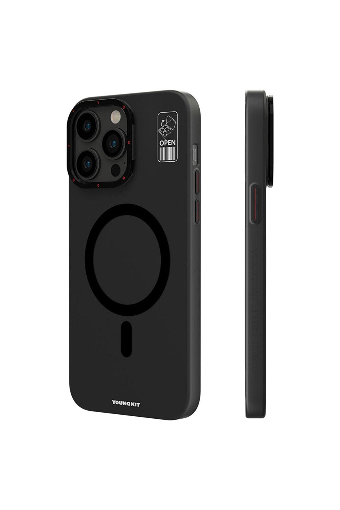 YoungKit iPhone 14 Pro Uyumlu Kılıf Magsafe Şarj Özellikli Standlı Youngkit Hermit Bracket Serisi Kapak