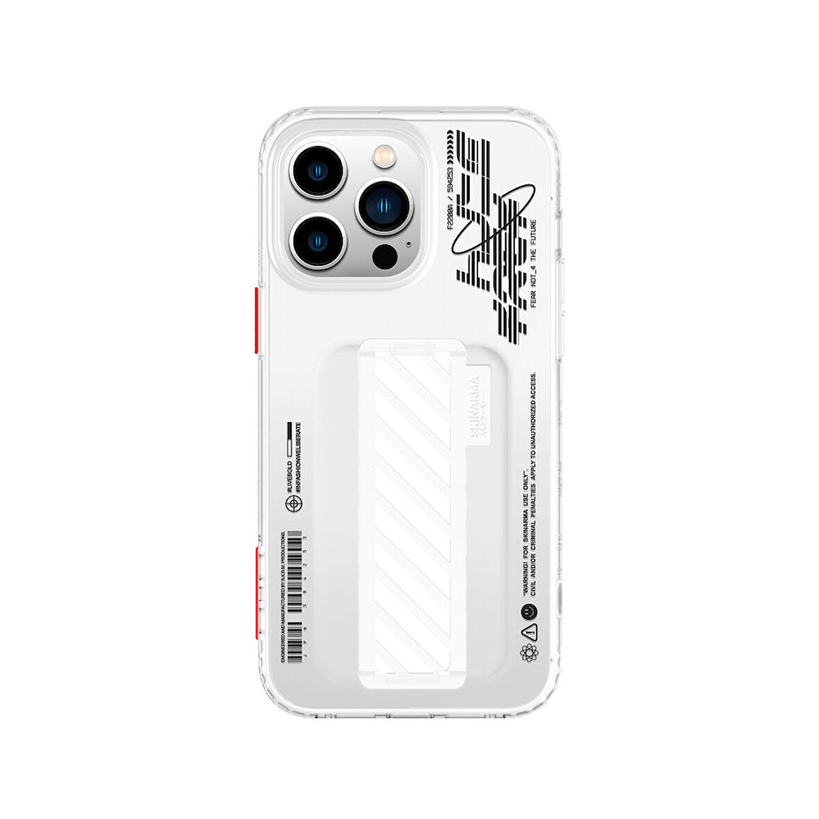 iPhone 14 Pro Uyumlu Kılıf SkinArma Şeffaf Desenli Kaze Kapak