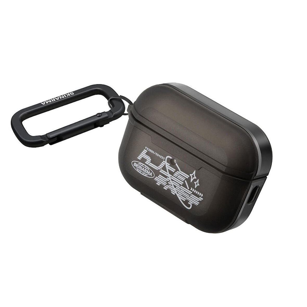 Airpods Pro 2 Uyumlu Kılıf SkinArma Transparan Mat Tasarım Kinzoku Kılıf Siyah