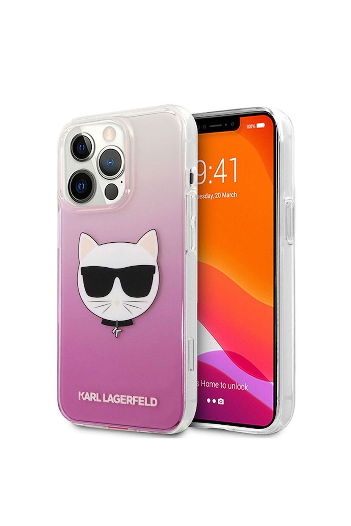 Apple iPhone 14 Pro Uyumlu Kılıf Karl Lagerfeld Sert TPU Choupette Dizayn Kapak