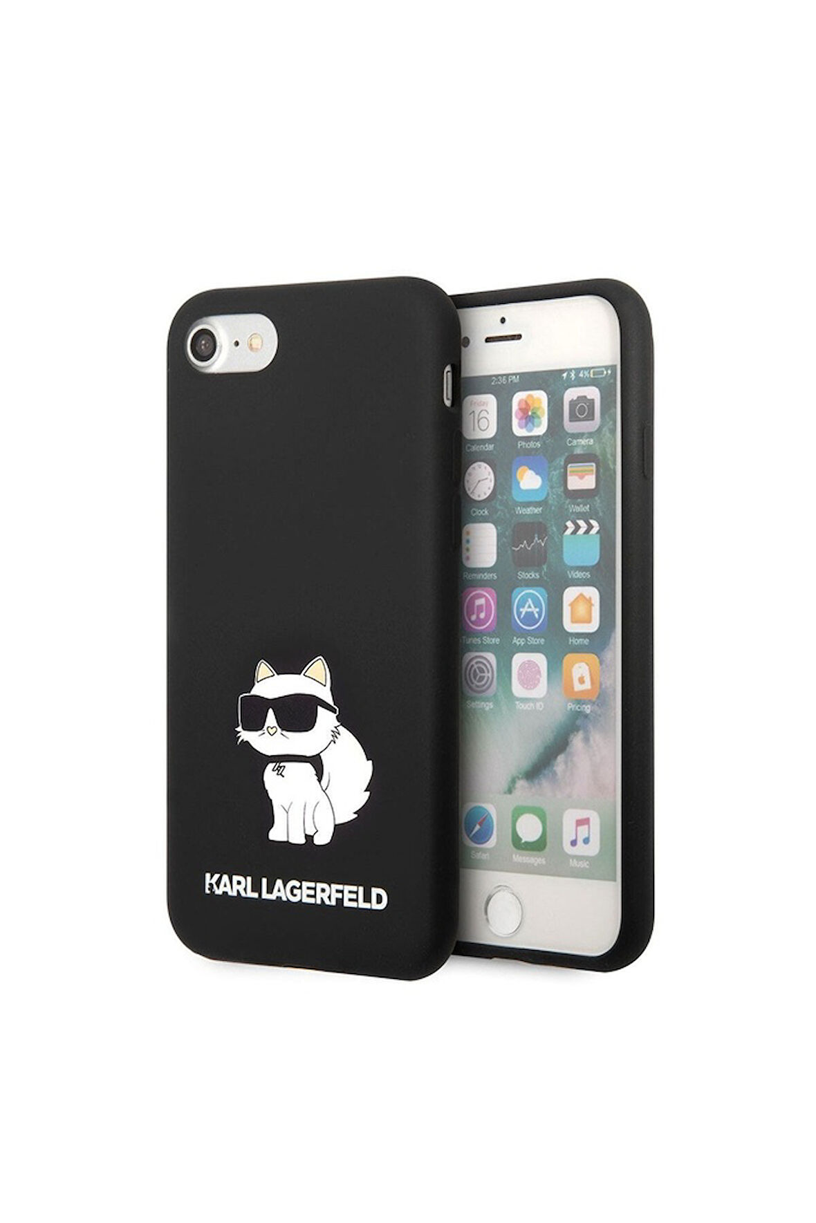 Apple iPhone 7 Uyumlu Kılıf Karl Lagerfeld Silikon Choupette Dizayn Kapak