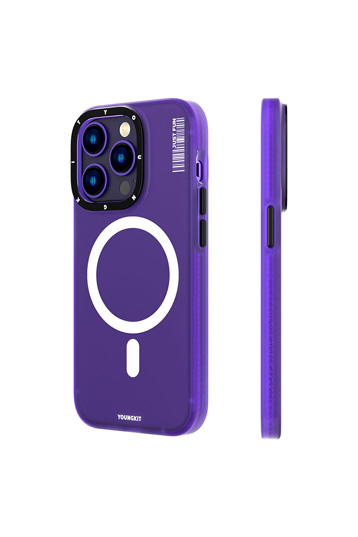 YoungKit iPhone 14 Pro Uyumlu Kılıf Magsafe Kablosuz Şarj Özellikli Youngkit Colored Sand Serisi Kapak