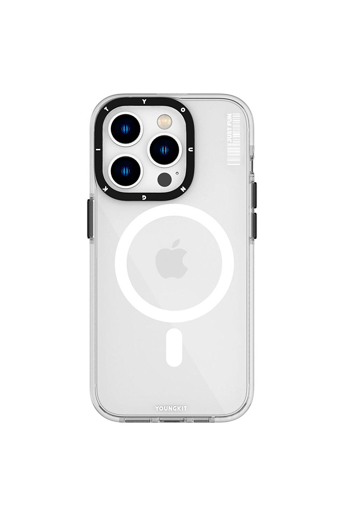 YoungKit iPhone 14 Pro Uyumlu Kılıf Magsafe Kablosuz Şarj Özellikli Youngkit Crystal Color Serisi Kapak