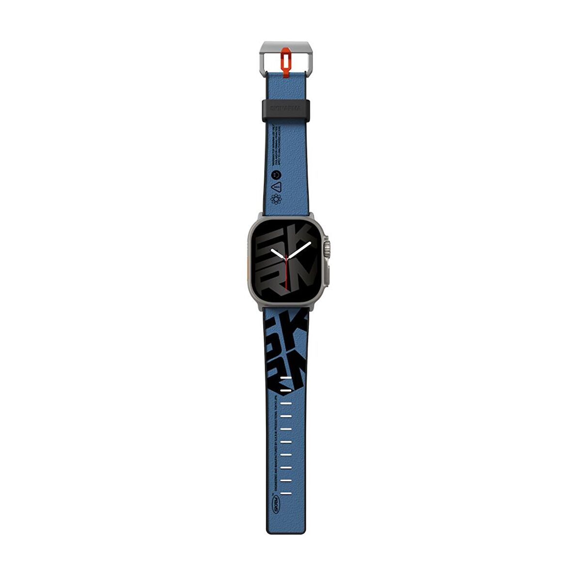 Watch 7 45mm Uyumlu Kordon Skinarma Spunk Serisi PU Deri Strap Kayış Mavi