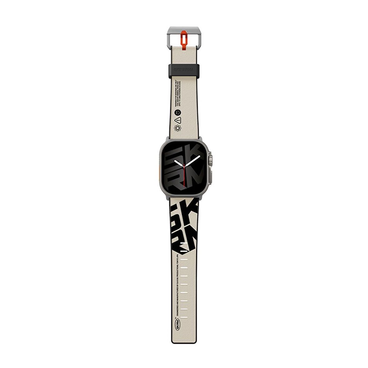 Watch 42mm Uyumlu Kordon Skinarma Spunk Serisi PU Deri Strap Kayış Krem