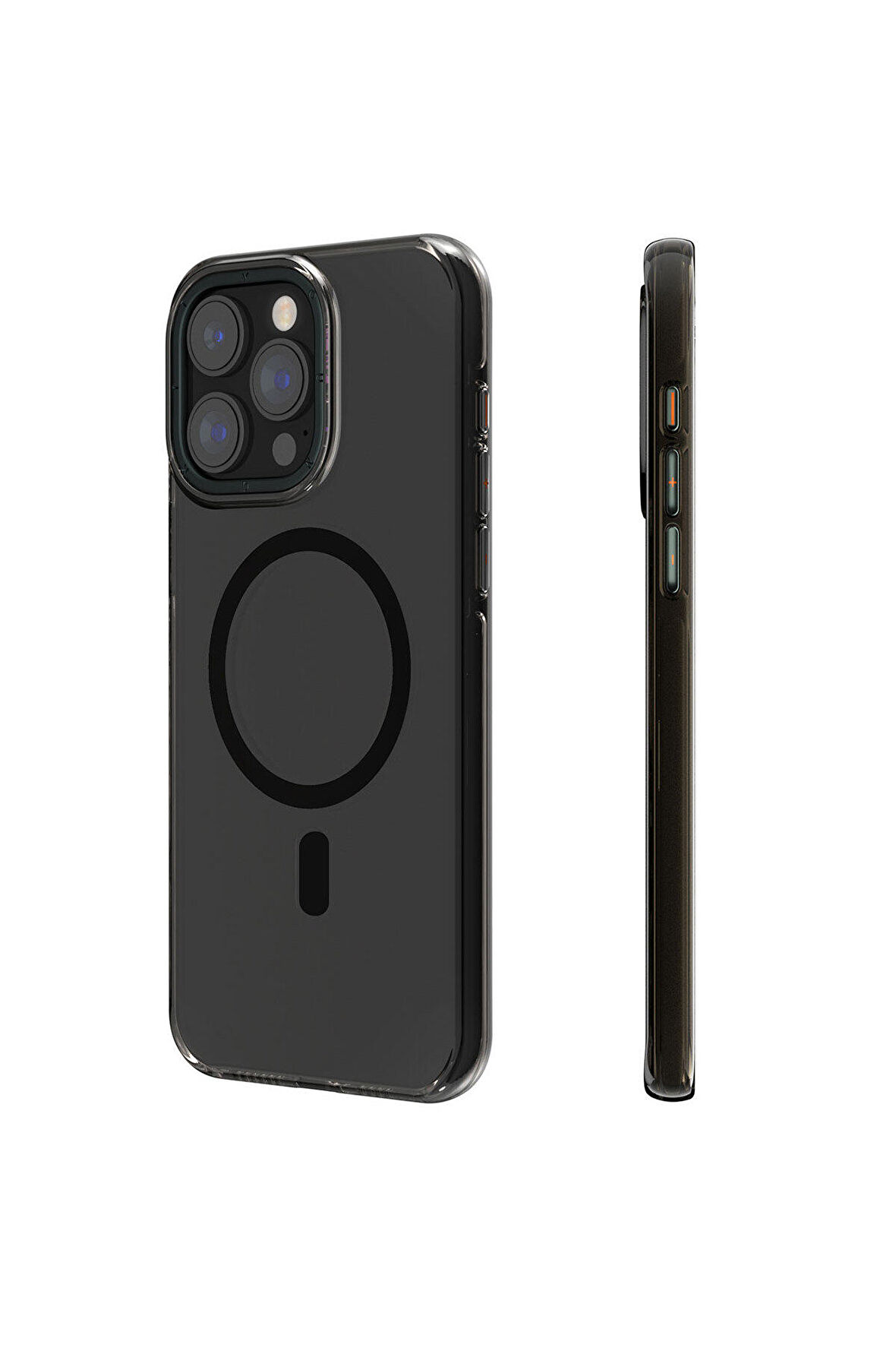 iPhone 14 Pro Uyumlu Kılıf Magsafe Şarj Özellikli Şeffaf Youngkit Crystal Shield Serisi Kapak Siyah