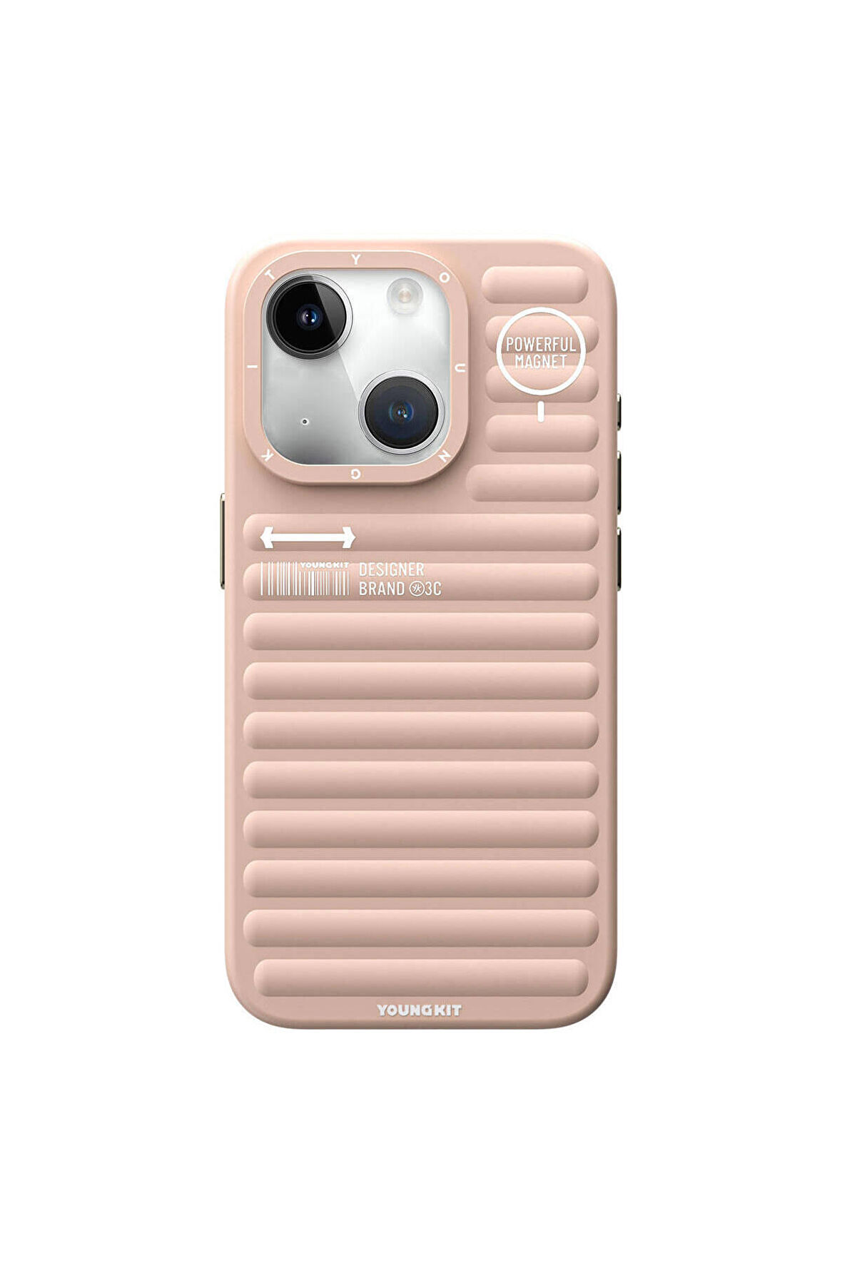 YoungKit iPhone 15 Uyumlu Kılıf Mat Renkli Tasarım Youngkit Original Serisi Kapak Pembe