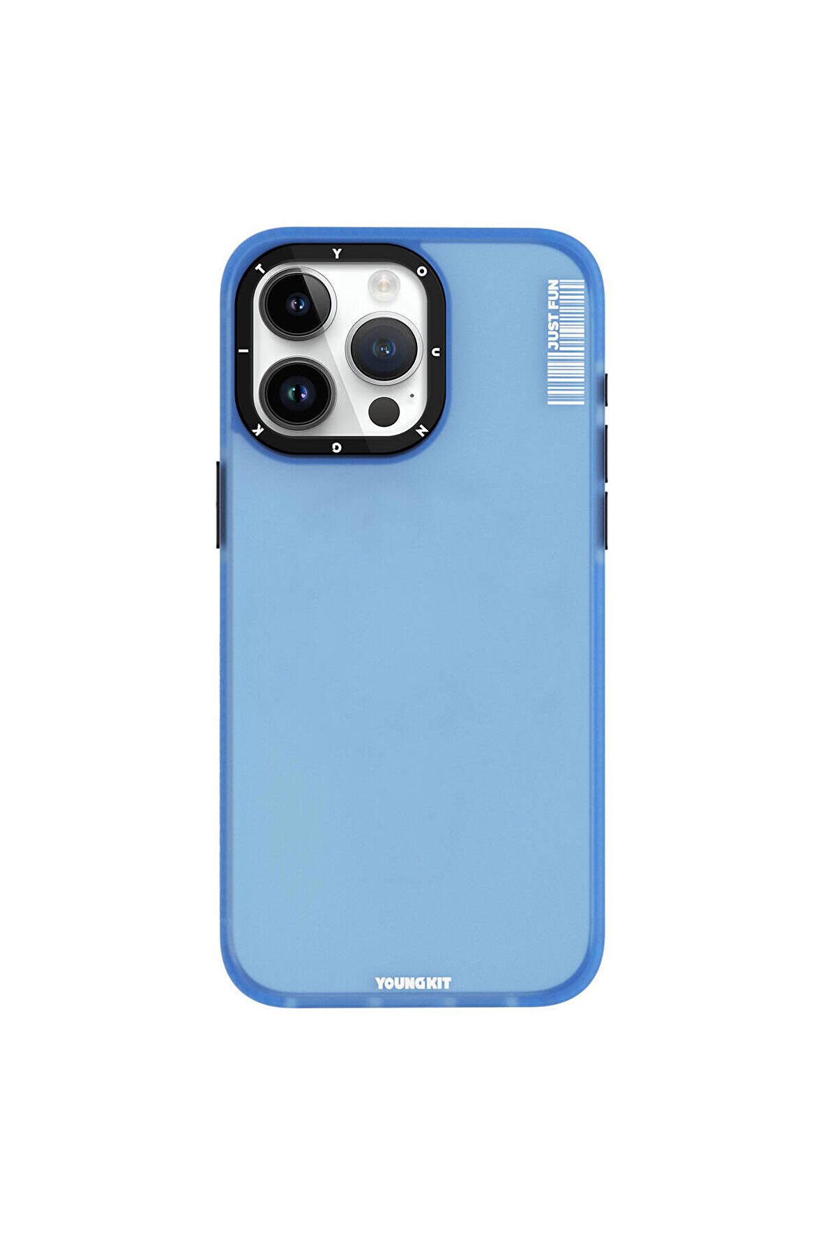 YoungKit iPhone 15 Pro Uyumlu Kılıf Buzlu Mat Tasarım Youngkit Colored Sand Serisi Kapak Mavi
