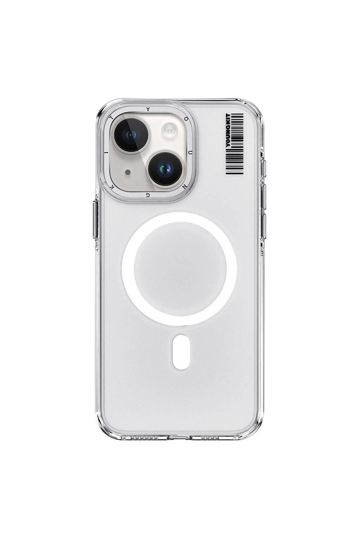 YoungKit iPhone 15 Uyumlu Kılıf Magsafe Şarj Özellikli Şeffaf Youngkit Crystal Shield Serisi Kapak Şeffaf