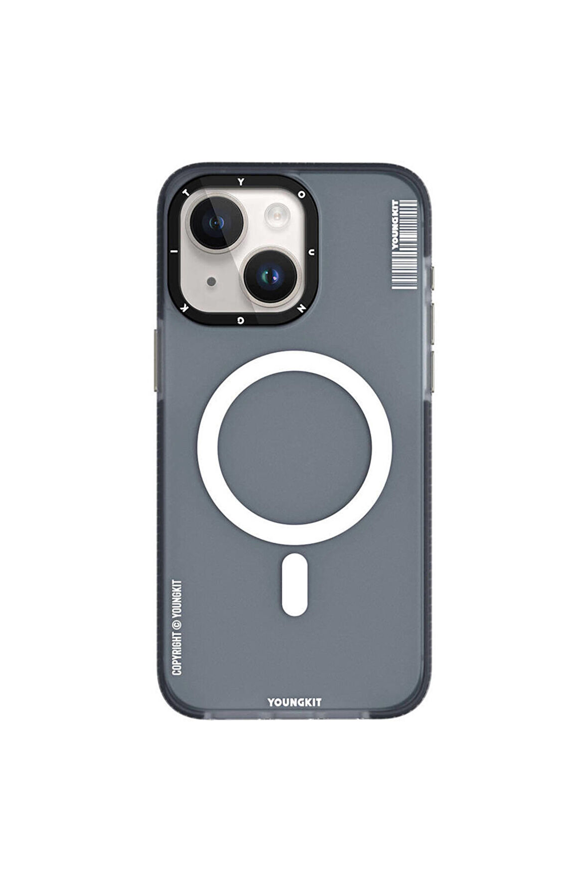 YoungKit iPhone 15 Uyumlu Kılıf Magsafe Şarj Özellikli Youngkit Jiansha Serisi Kapak Siyah