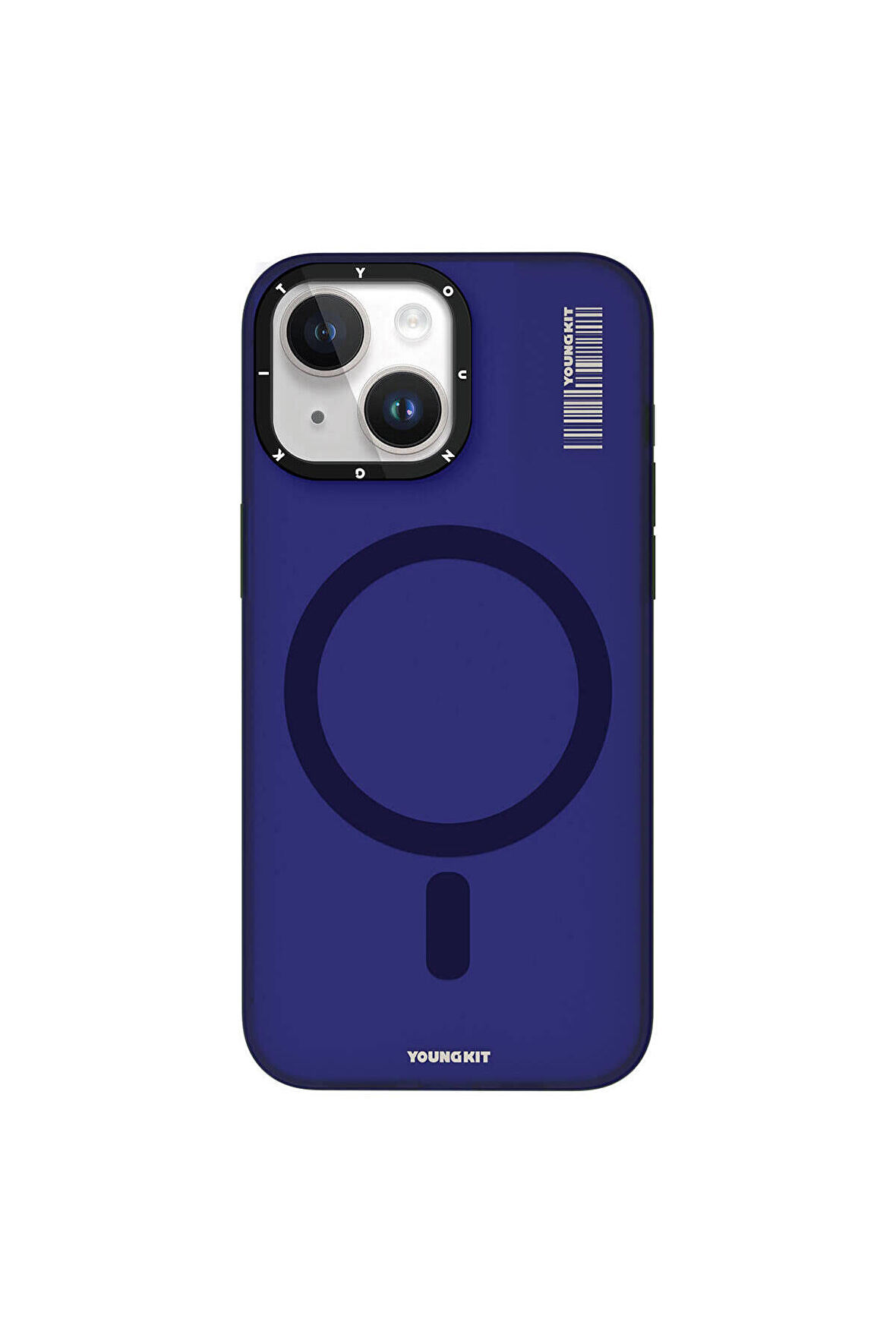 YoungKit iPhone 15 Uyumlu Kılıf Magsafe Şarj Özellikli Youngkit Hidden Sand Serisi Kapak Mavi