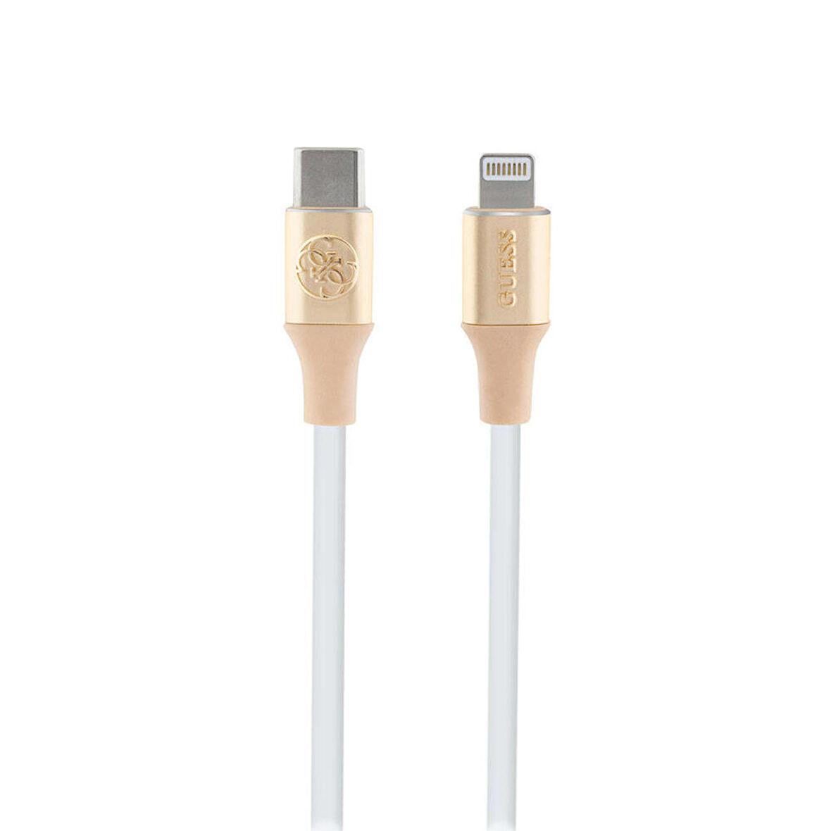 iPhone PD Şarj Kablosu Guess Orjinal Lisanslı Işıklı Kablo Ucu Type-c to Lightning 3A 1.5M Gold