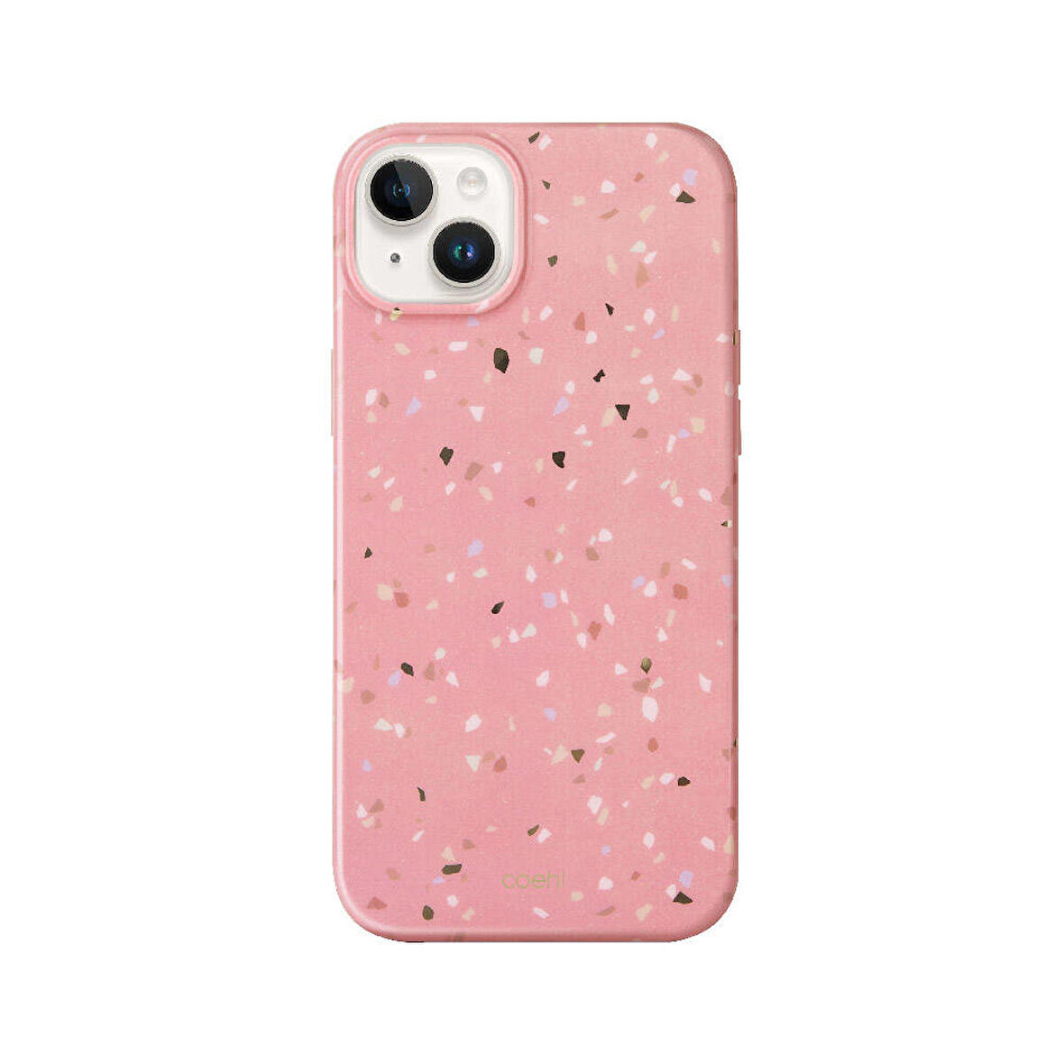 iPhone 14 Uyumlu Kılıf Mozaik Desenli Coehl Terrazzo Kapak Pembe