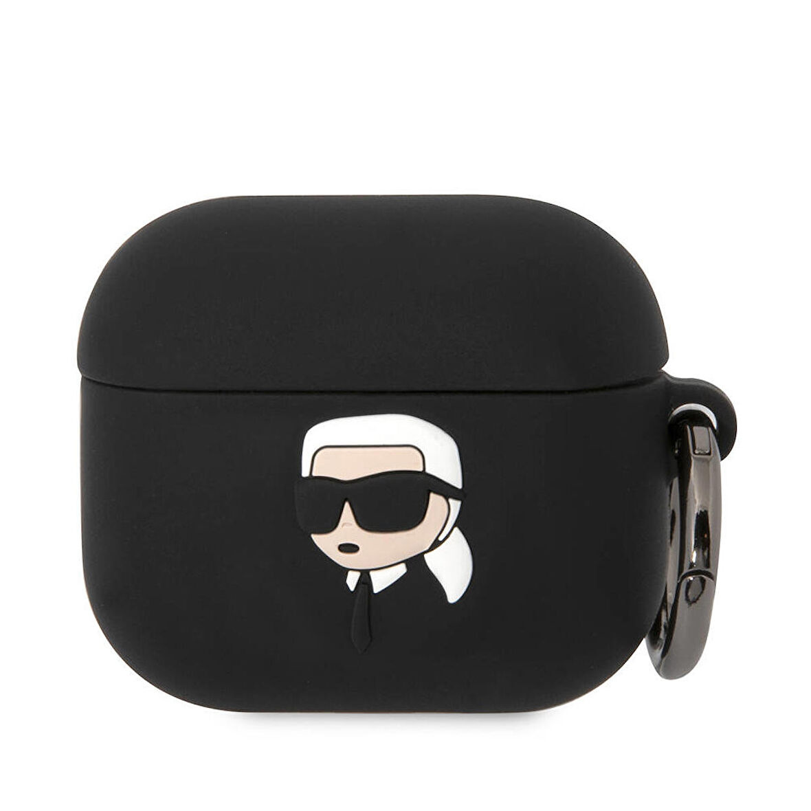 Airpods 3. Nesil Uyumlu Kılıf Karl Lagerfeld Orjinal Lisanslı Karl 3D Silikon Siyah