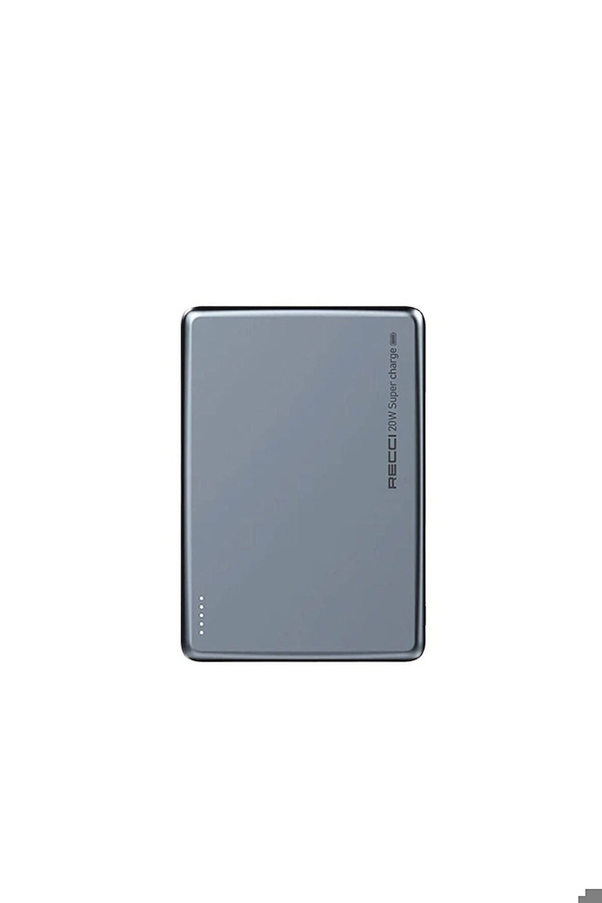 Recci RPB-W20 Taşınabilir Wireless Şarj ve PD Hızlı Şarj Özellikli Powerbank 15W 4900mAh Mavi