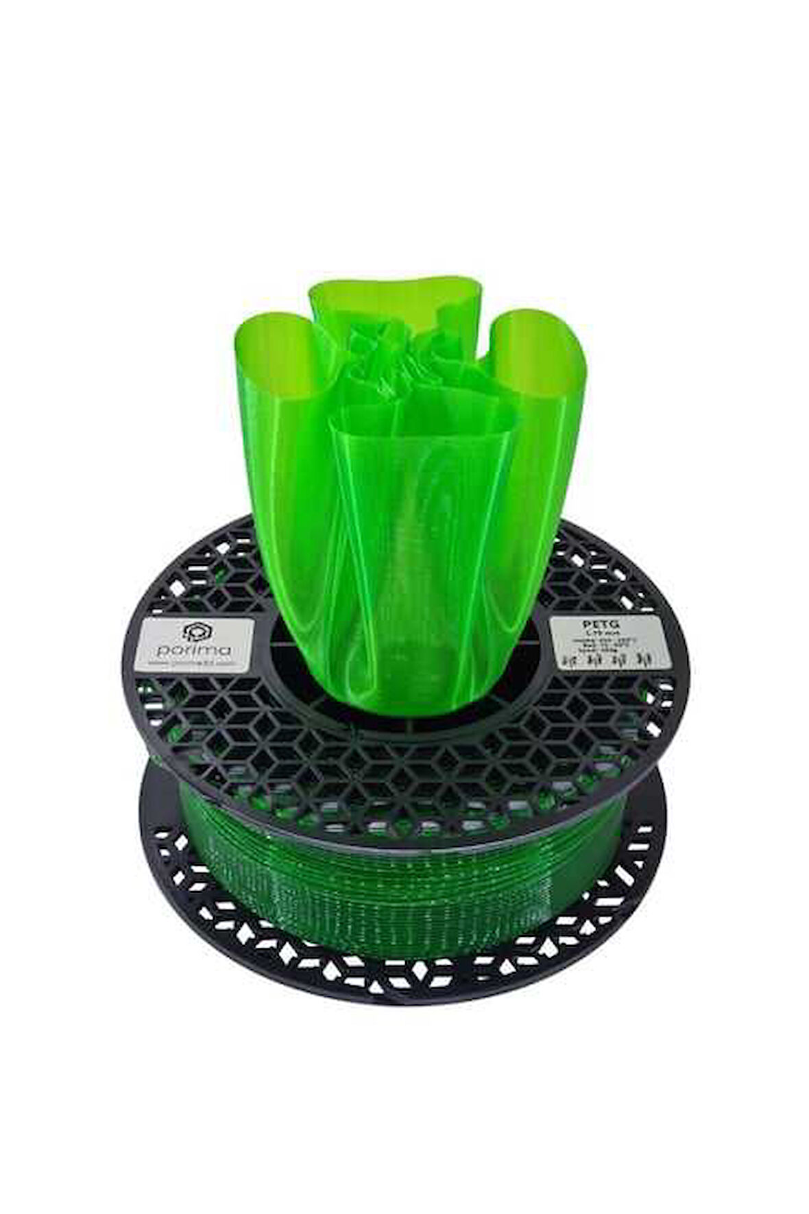 Porima 3D 1.75 mm PETG Transparan® Filament - Neon Yeşil