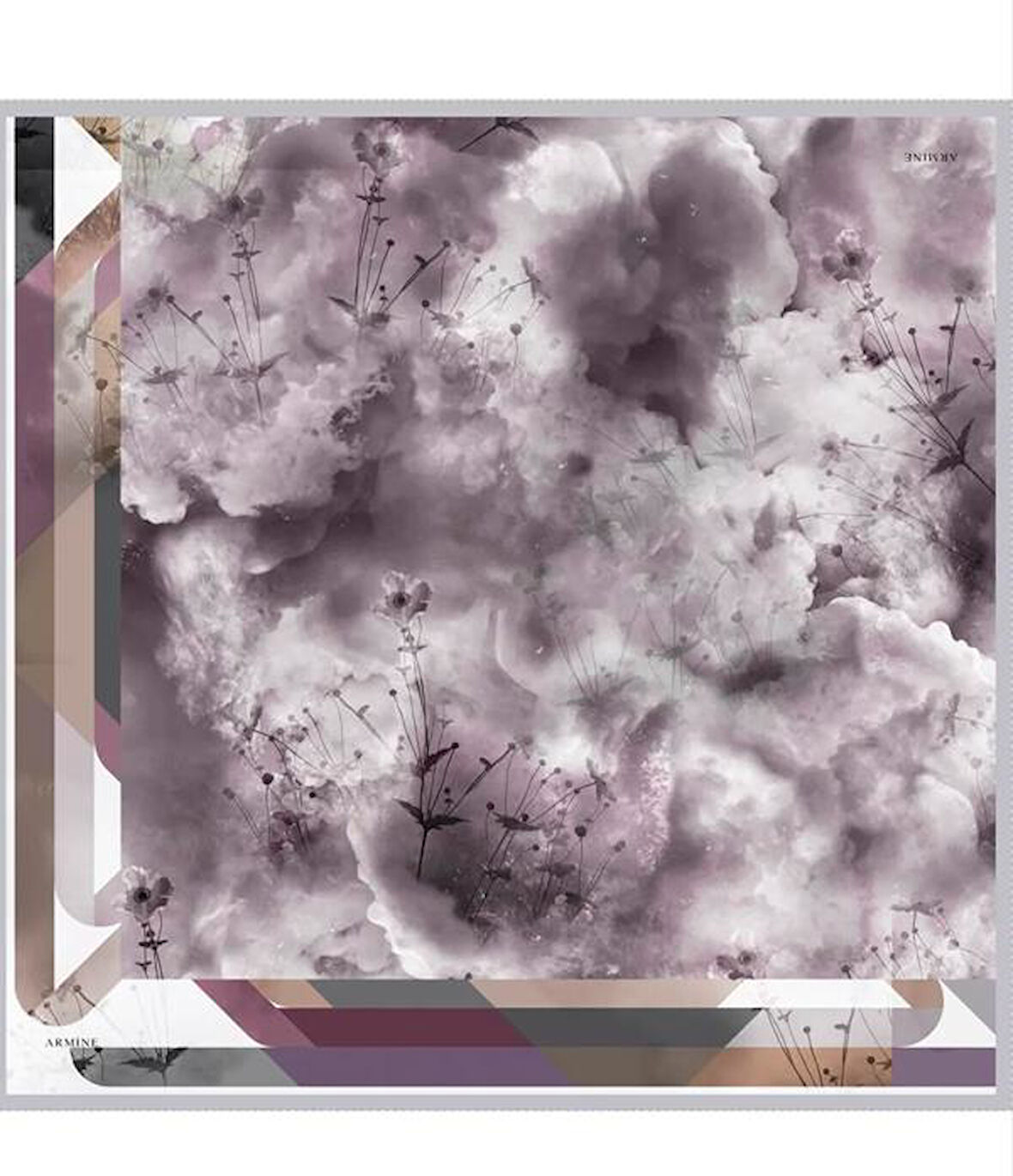 Armine E20YA8354D0484 Dj Saf İpek Eşarp 8354D (T) (Nostalji Twill)