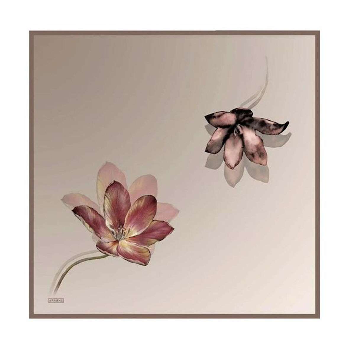 Armine E22YA8737D0307 Dj Saf İpek Eşarp 8737D (T)  (Nostalji Twill)