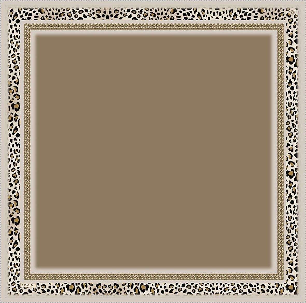 Armine Kahve Desenli Sura İpek Eşarp 8912-51