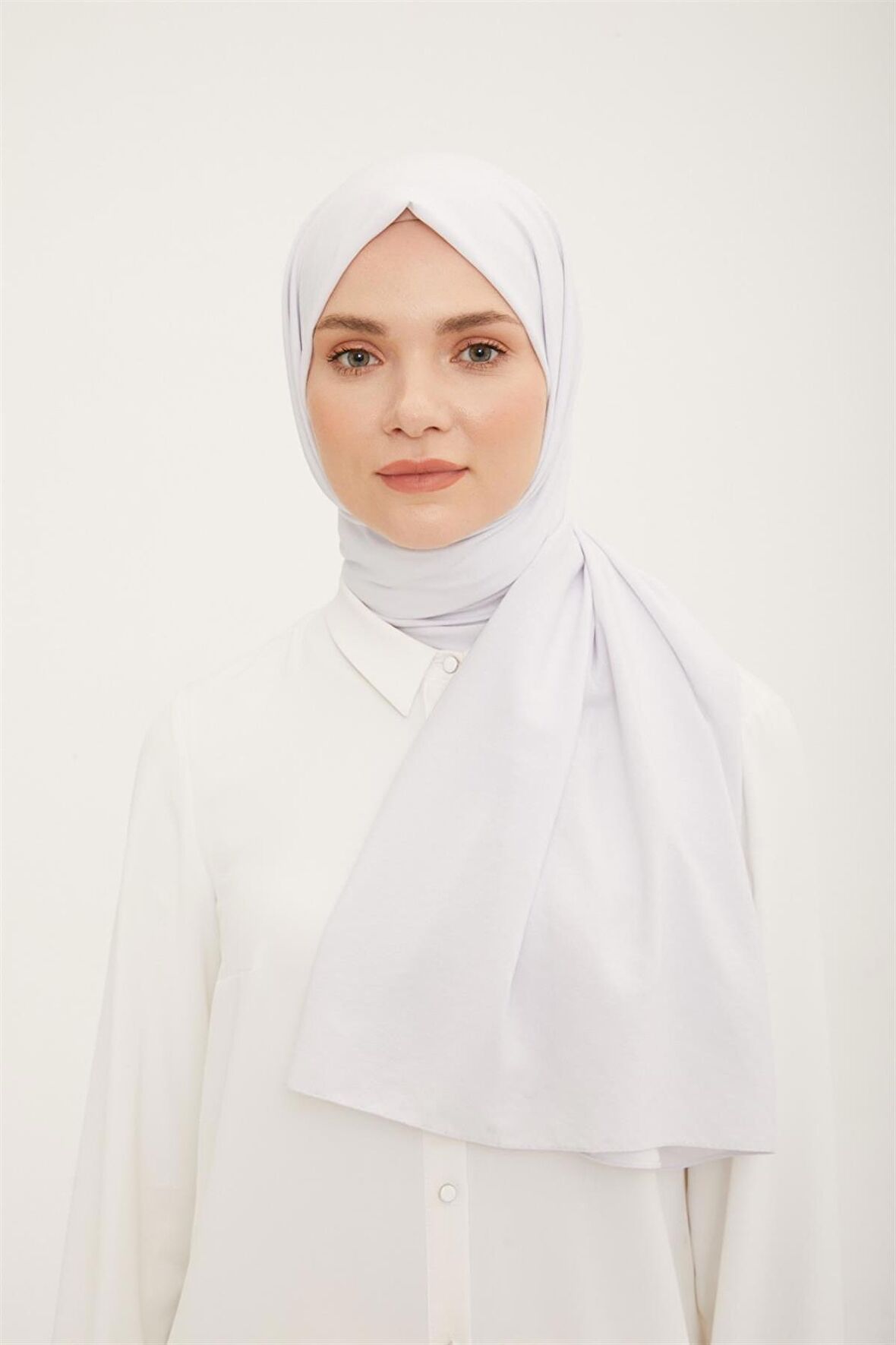 Armine Trend Beyaz Renk Pamuk Cazz Şal 1-22033
