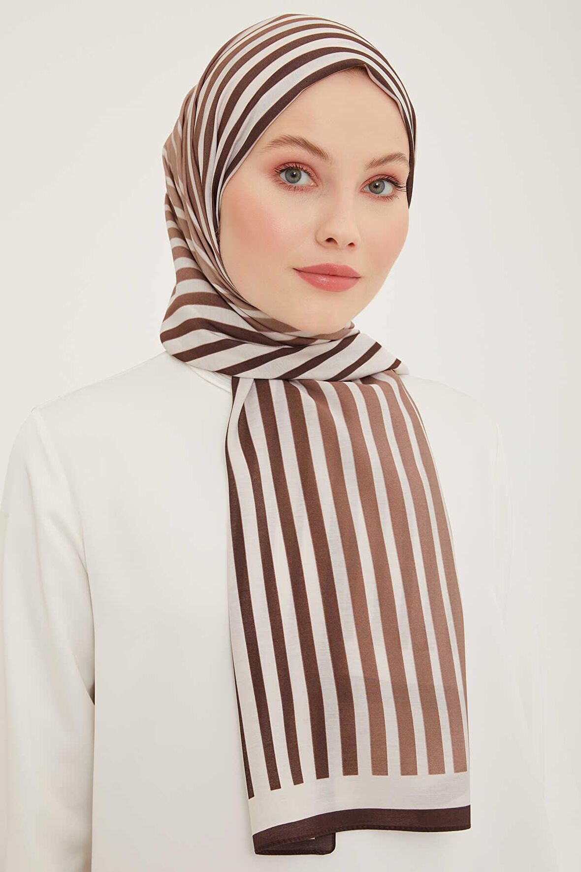 Armine Trend Çizgi Desen Modal Şal 5746-16