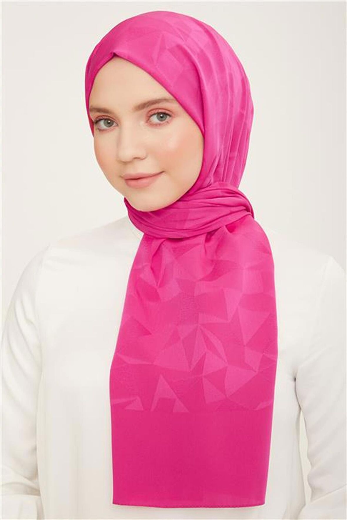 Armine Trend J.Capri Pembe Desenli Şal 7-04