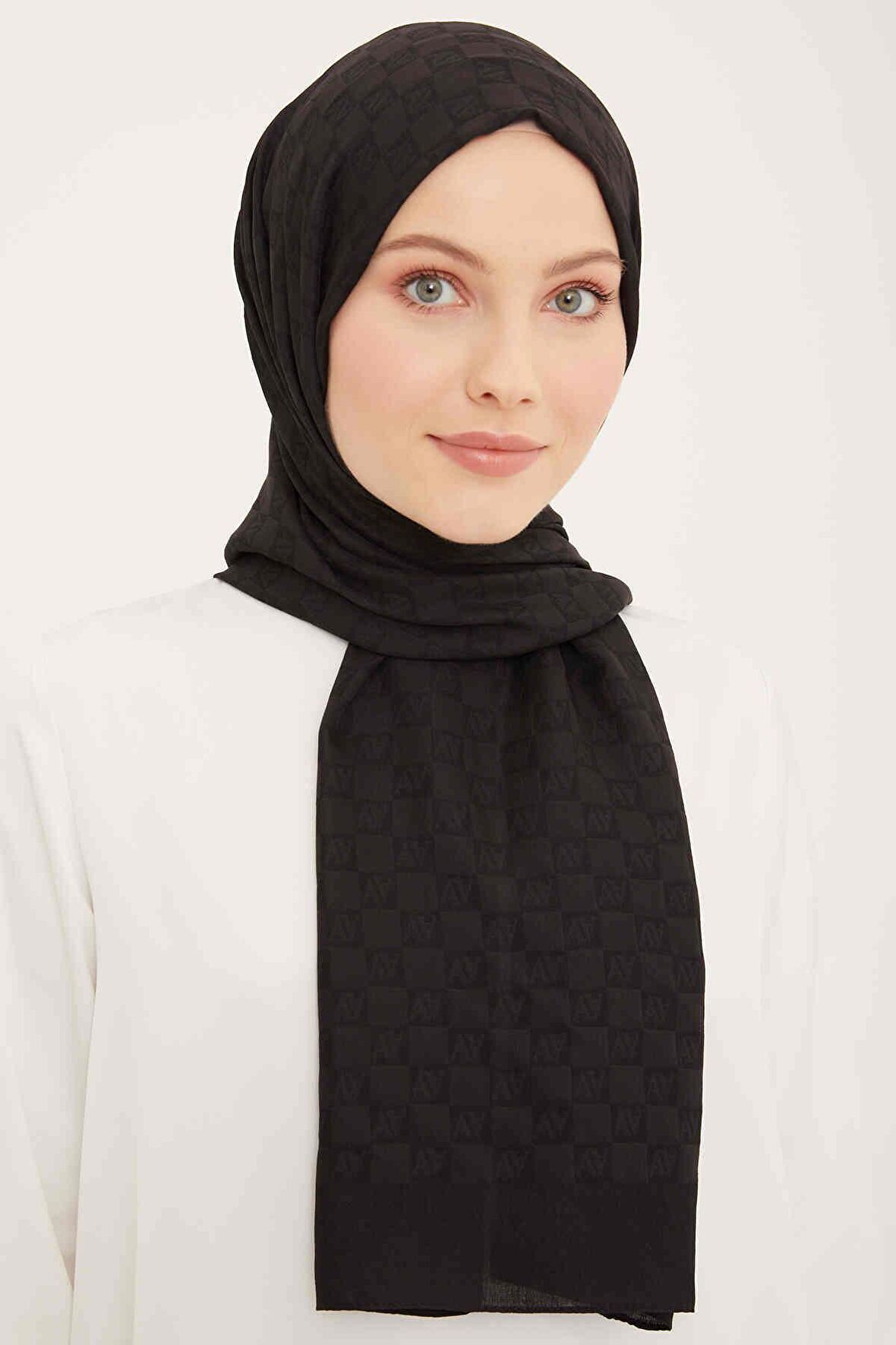 Armine Trend Ultra Lıght A Logo Siyah Şal 18-83