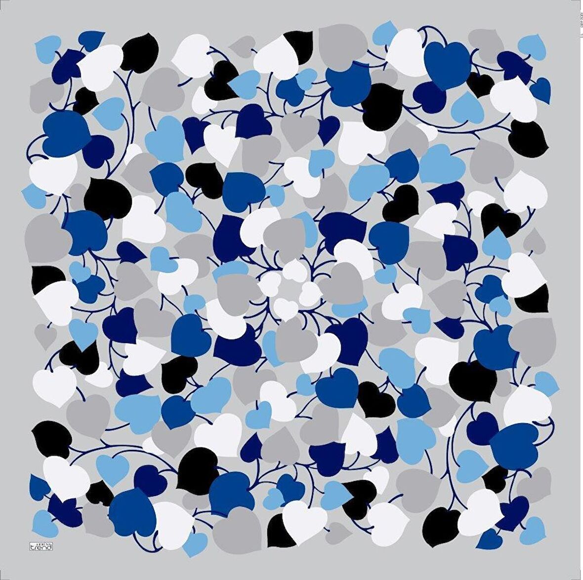Armine Soft Buz Grisi Desenli Eşarp 6083-01
