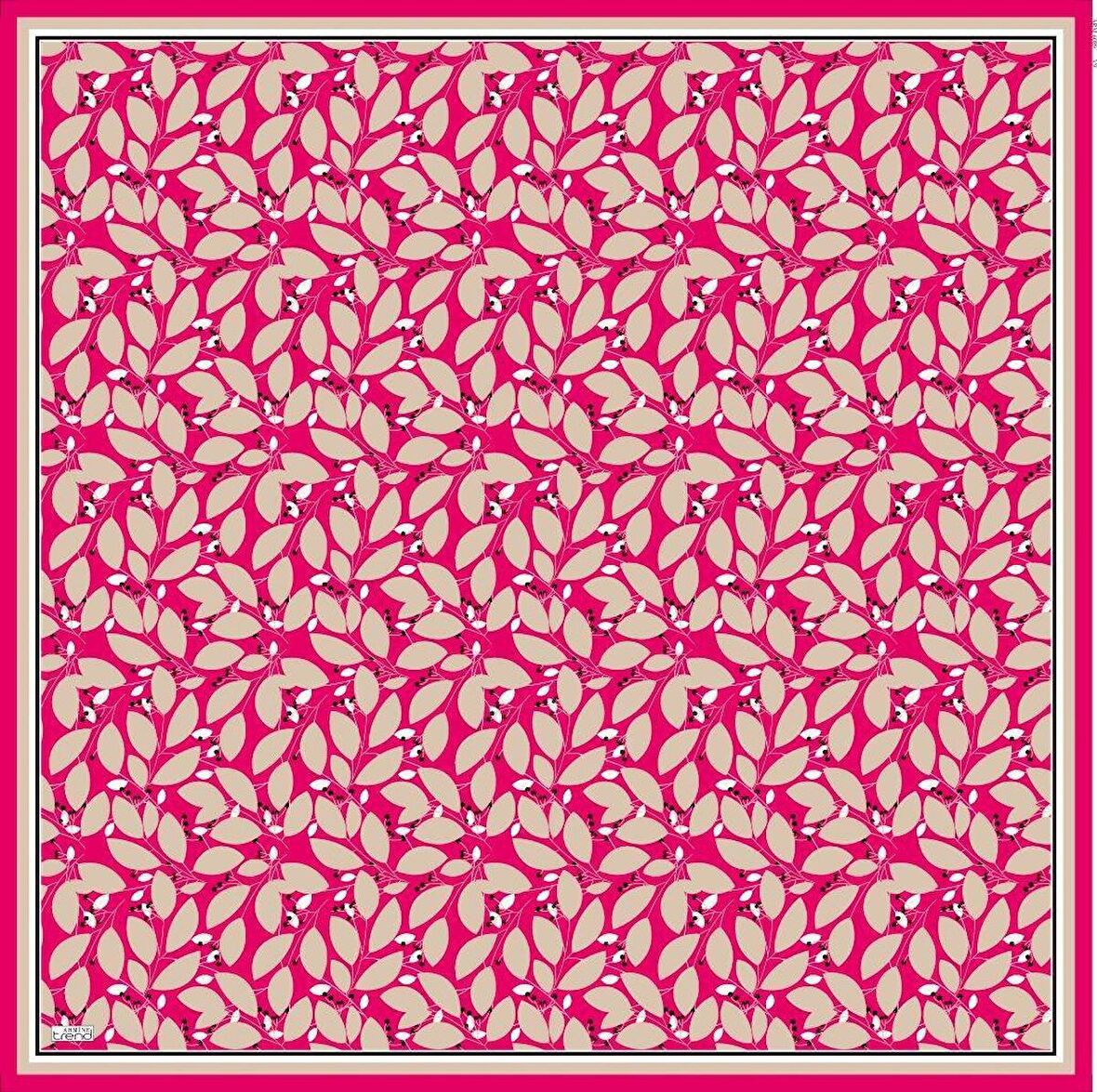 Armine Soft Pembe Desenli Eşarp 6089-09