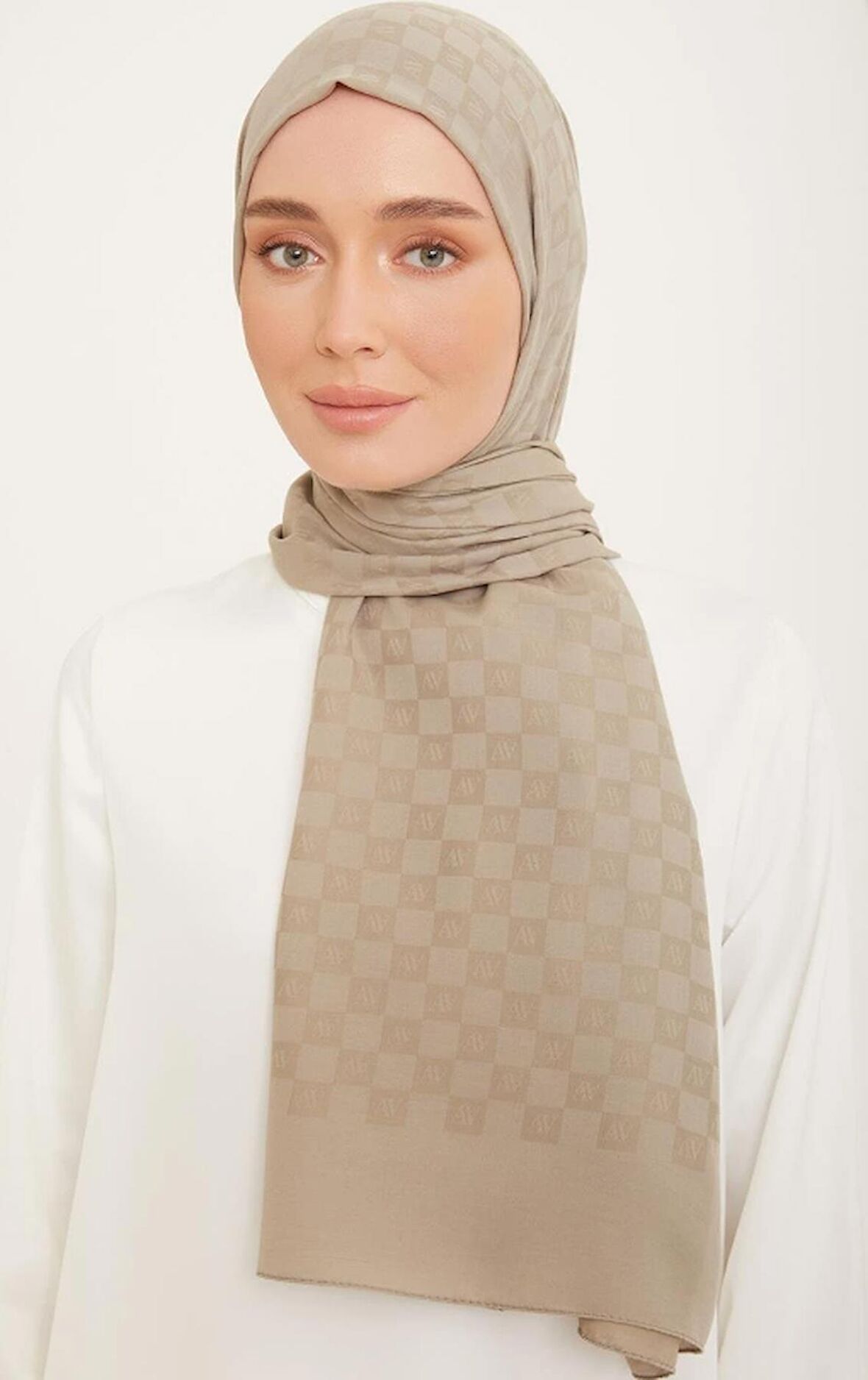 Armine Trend P.Monogram Şal 21009 Vizon