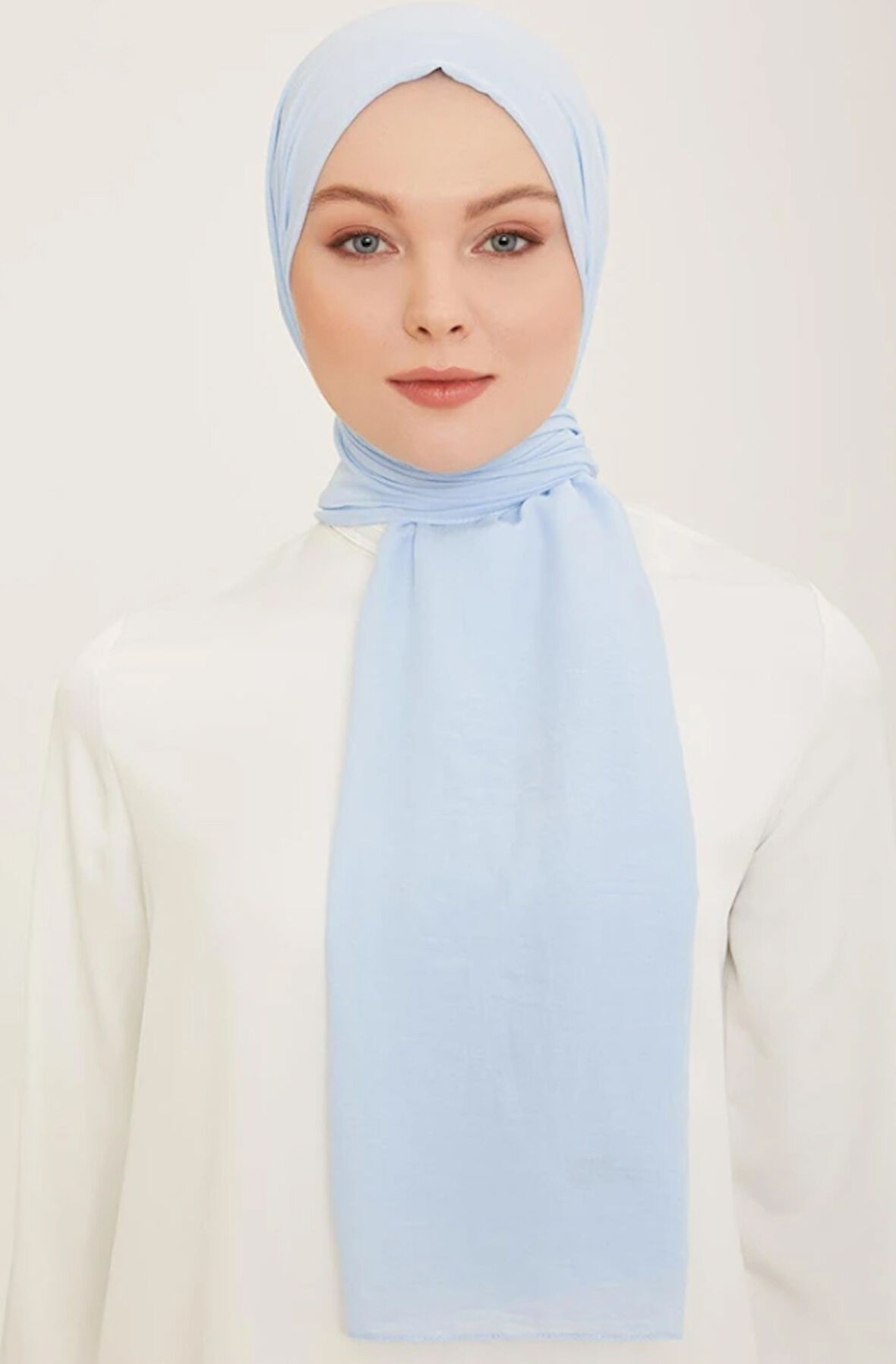 Armine Trend Naturel Soft Şal 34 Bebe Mavi  Düz Renk