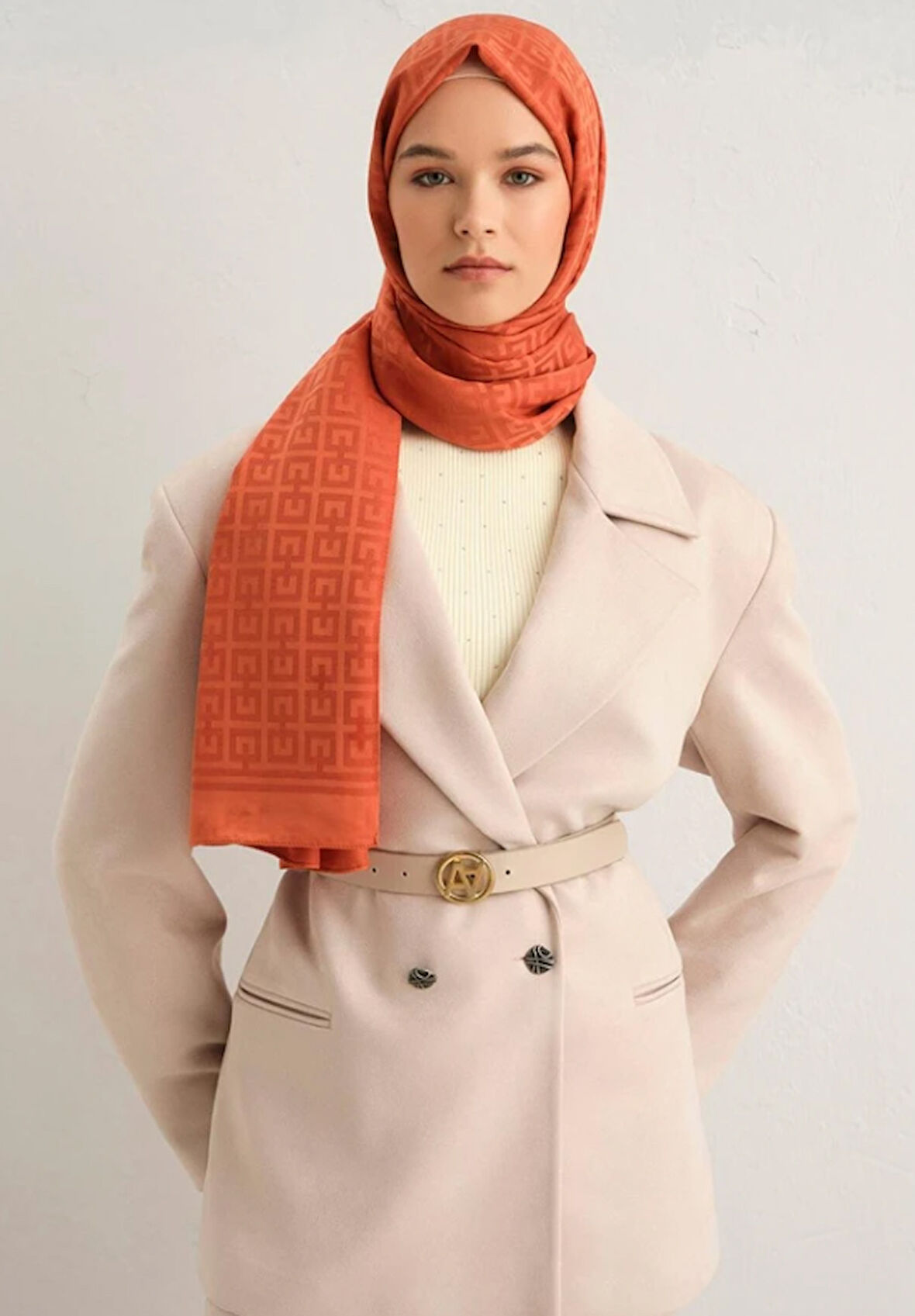 Armine Trend Safir Şal 2-241837 Turuncu