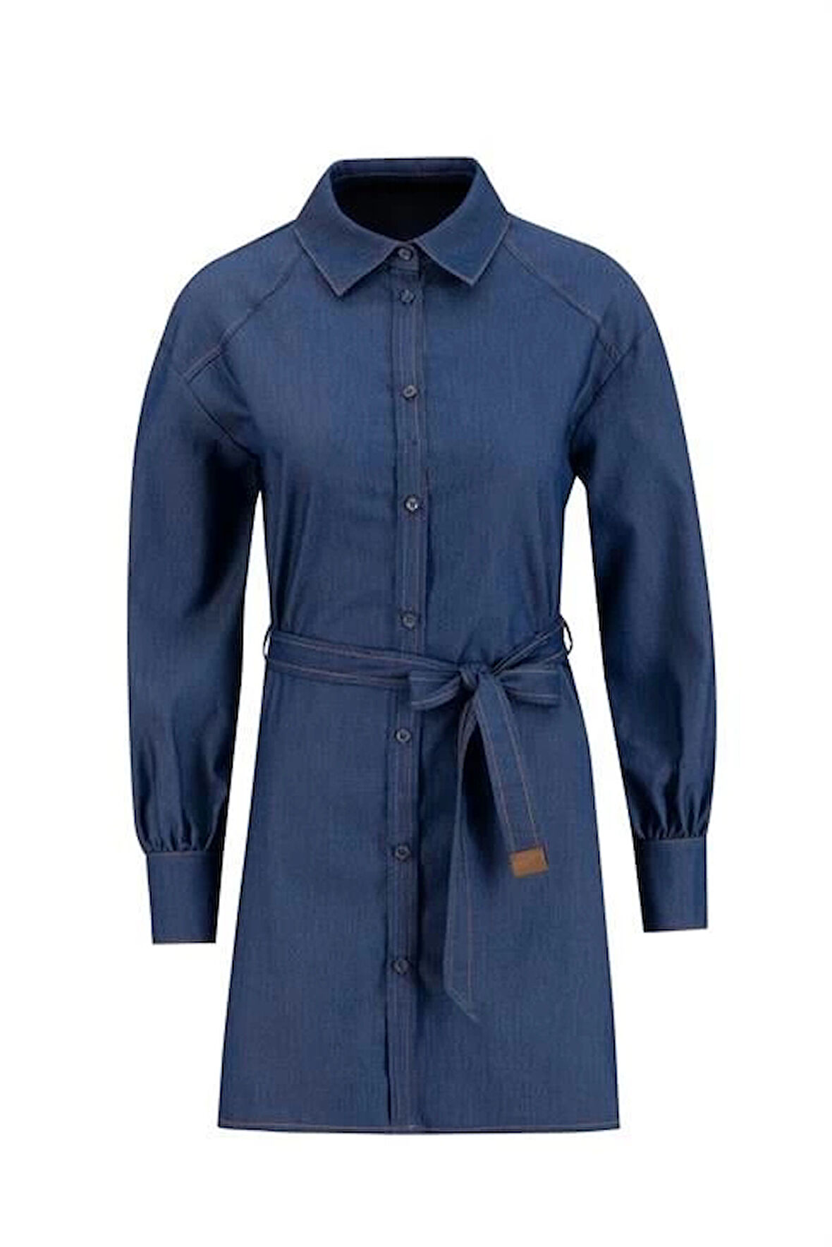 Armine Üçgen Robalı Denim Tunik 24K4306 Lacivert