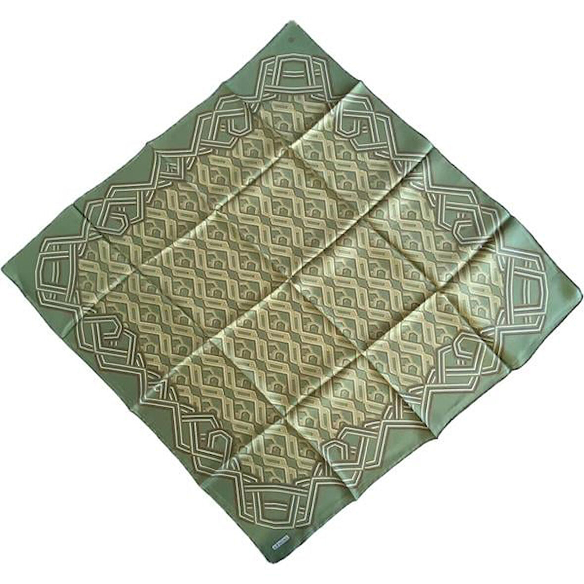 Armine Tivil İpek Eşarp 9213-51 Yeşil Karışık Desen 