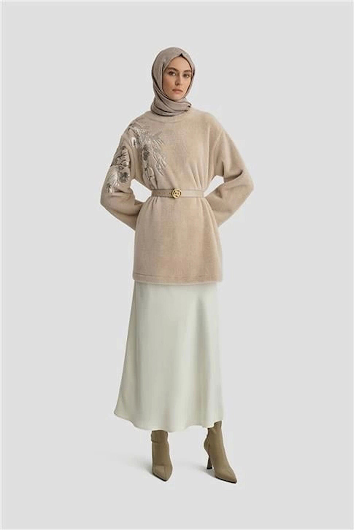 Armine Kloş Saten Etek 24K1714 Aytaşı