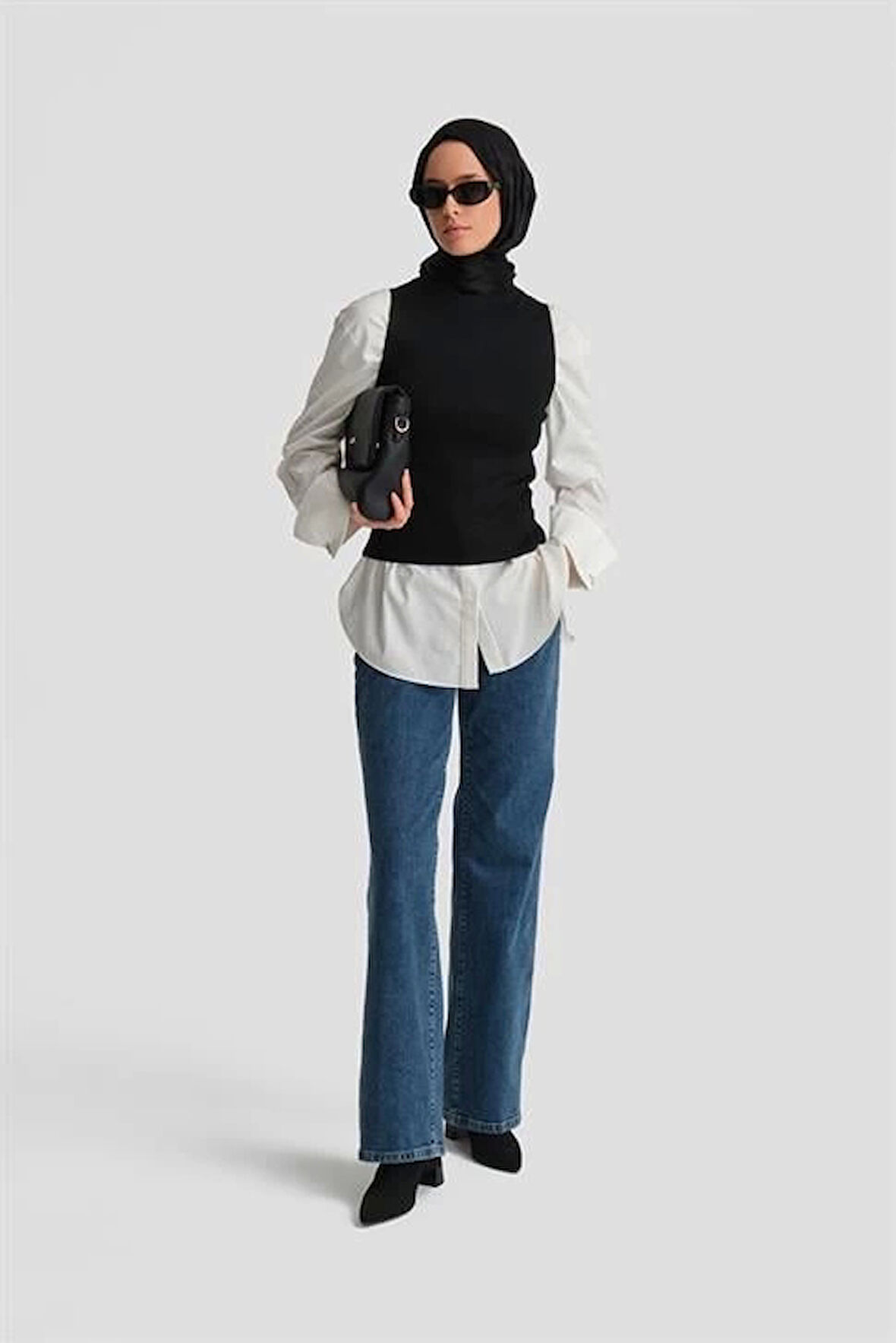 Armine Taşlı Triko 24KD2807 Siyah