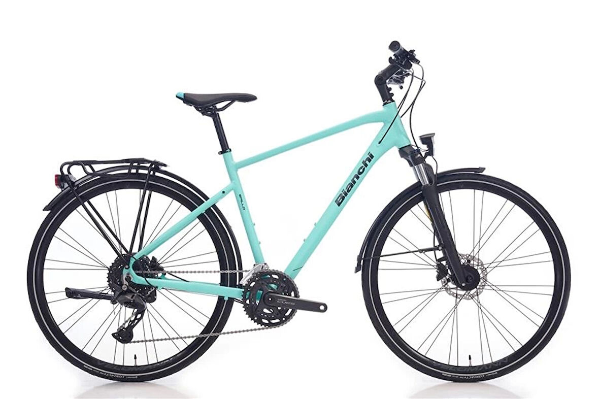 BIANCHI NEWTOURER CUES ERKEK ŞEHİR BİSİKLETİ 470H HD 28 JANT 20 VİTES ATD500 CELESTE MAT GRAPHITE GLOSS