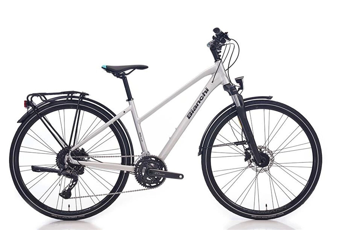 BIANCHI NEWTOURER ST CUES KADIN ŞEHİR BİSİKLETİ 430H HD 28 JANT 20 VİTES LIGHT GREY MATT GRAPHITE GLOSS