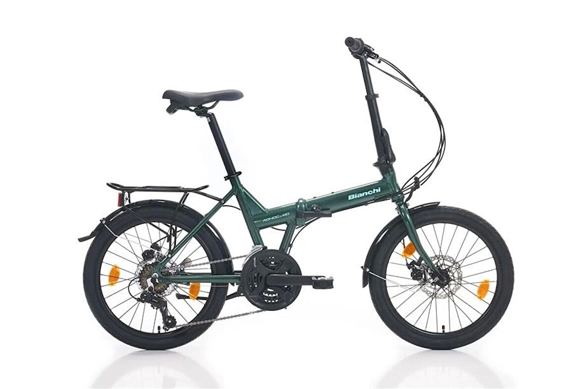 BIANCHI ADHOC KATLANIR BİSİKLET 380H MD 20 JANT 21 VİTES TOURNEY GREEN CELESTE GLOSSY