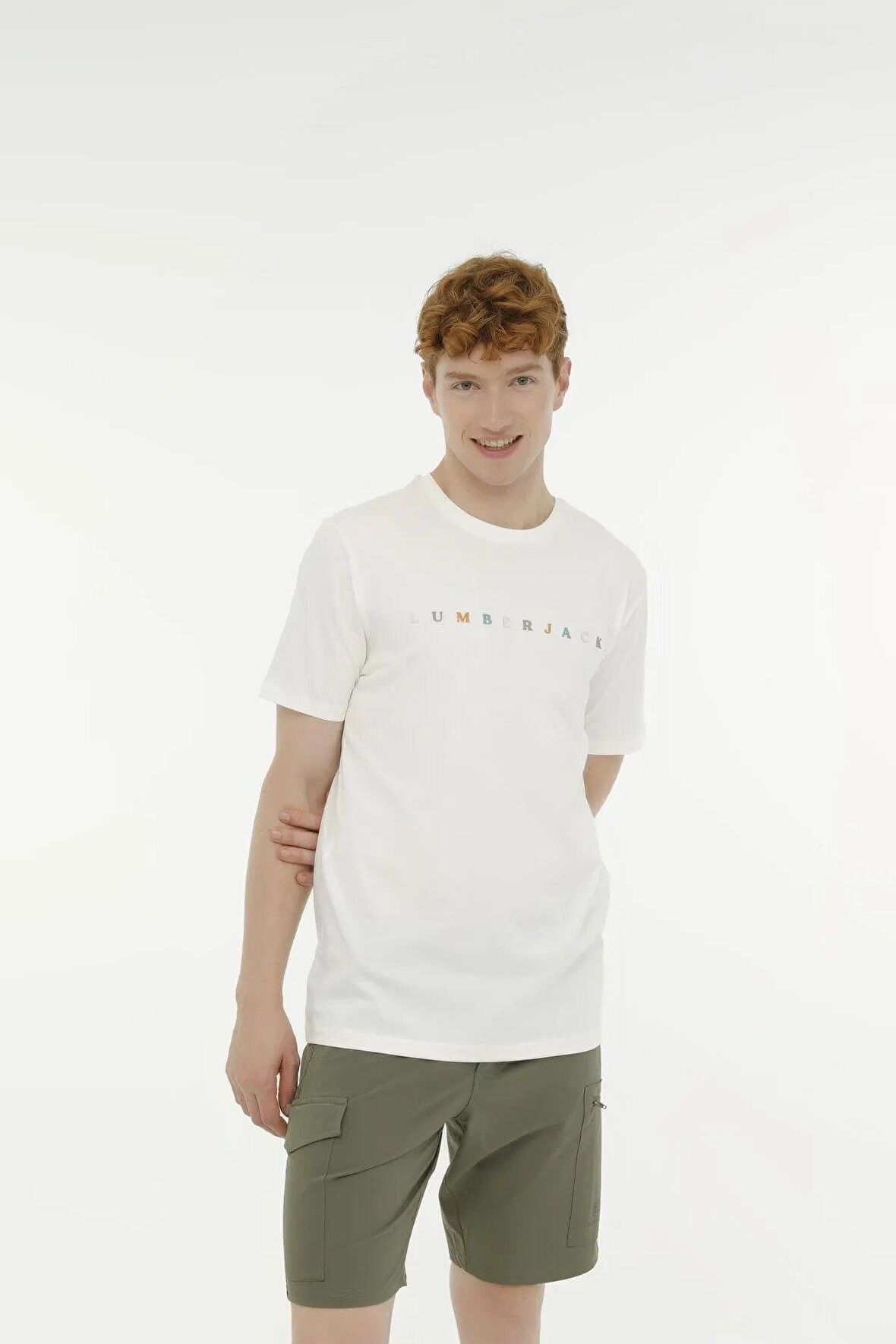 Lumberjack ML MESUS URBNG2022 3FX Bej Erkek Tshirt