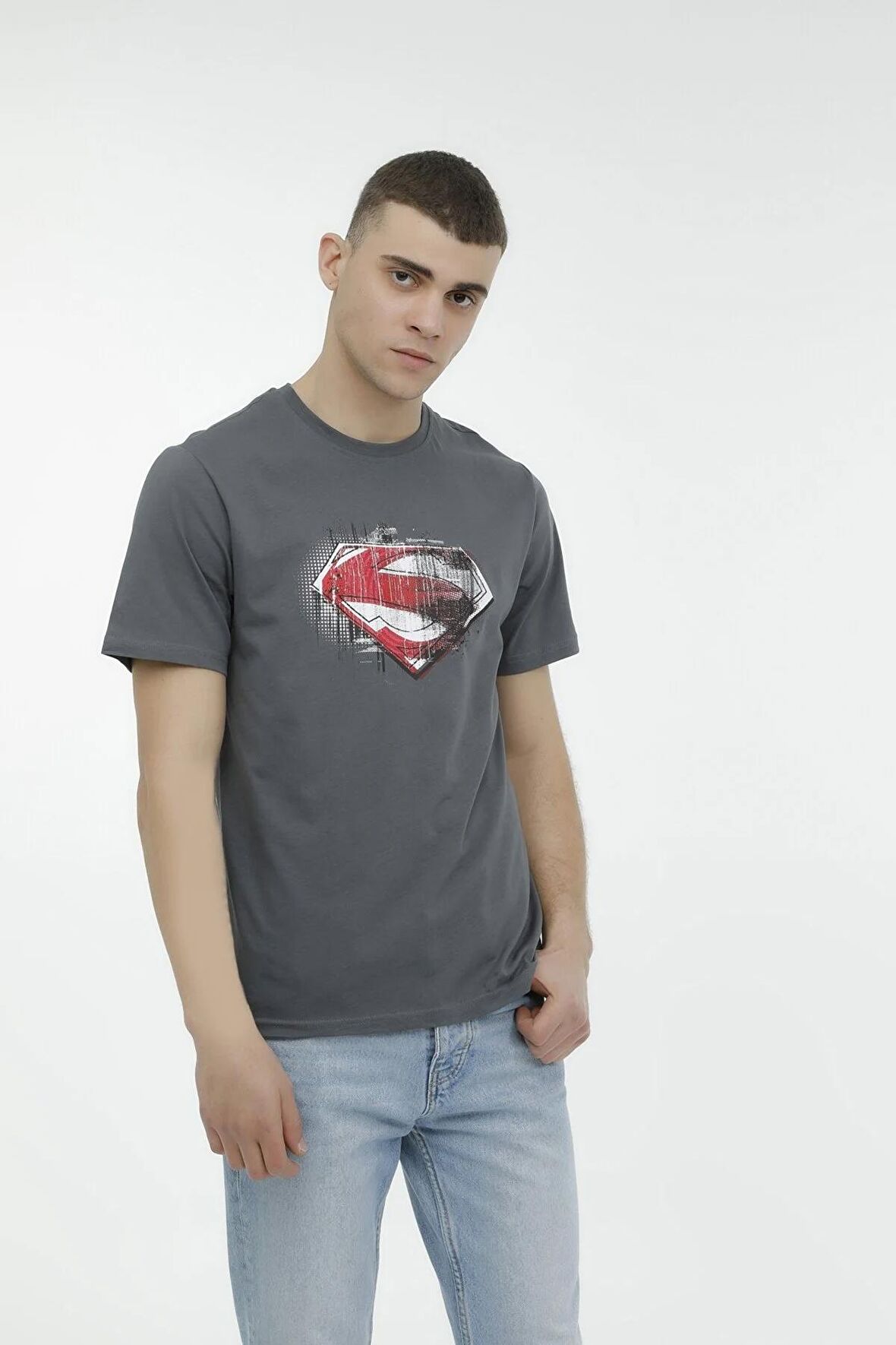 Lumberjack Superman Antrasit Erkek T-Shirt 2SSUPERMAN3FX