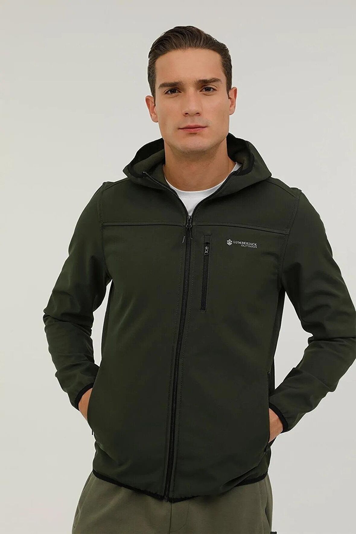 Lumberjack 3w ML Bs 1GT16 3PR Kapüşonlu Slim Fit Erkek Softshell Mont